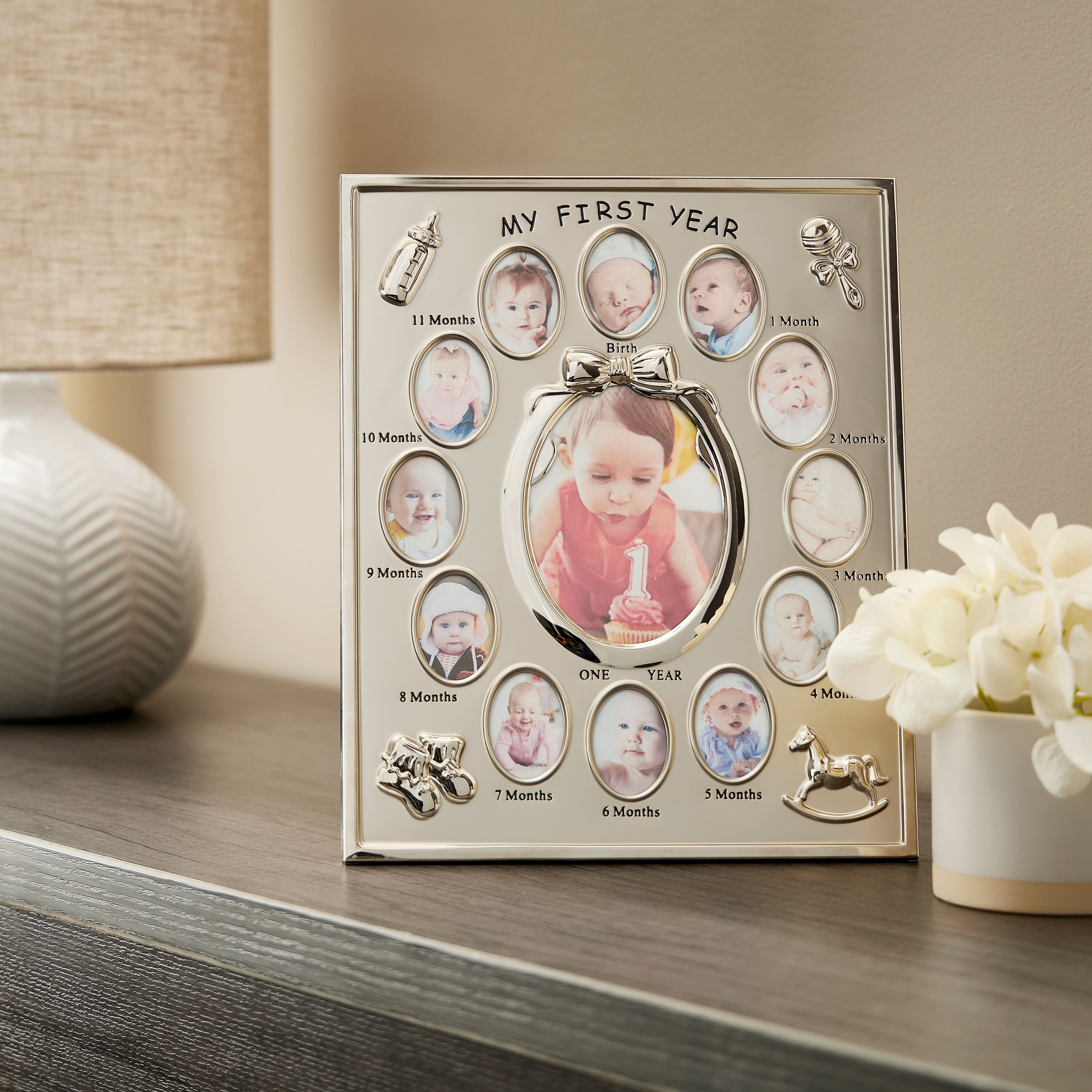 12 Pack: Baby &#x27;My First Year&#x27; Collage Frame, Expressions&#x2122; By Studio D&#xE9;cor&#xAE;