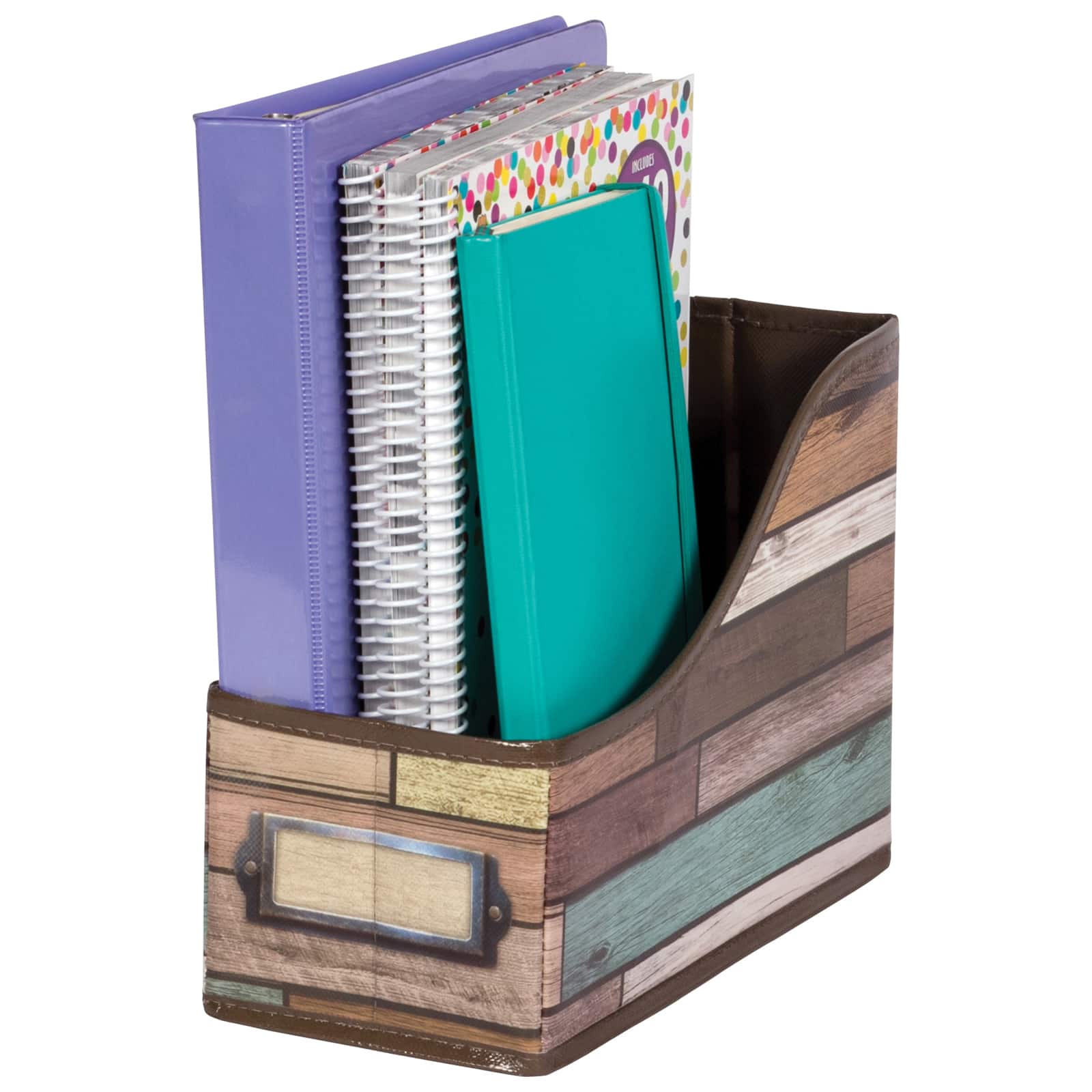 Teacher Created Resources Reclaimed Wood Design Book Bin, 3ct.