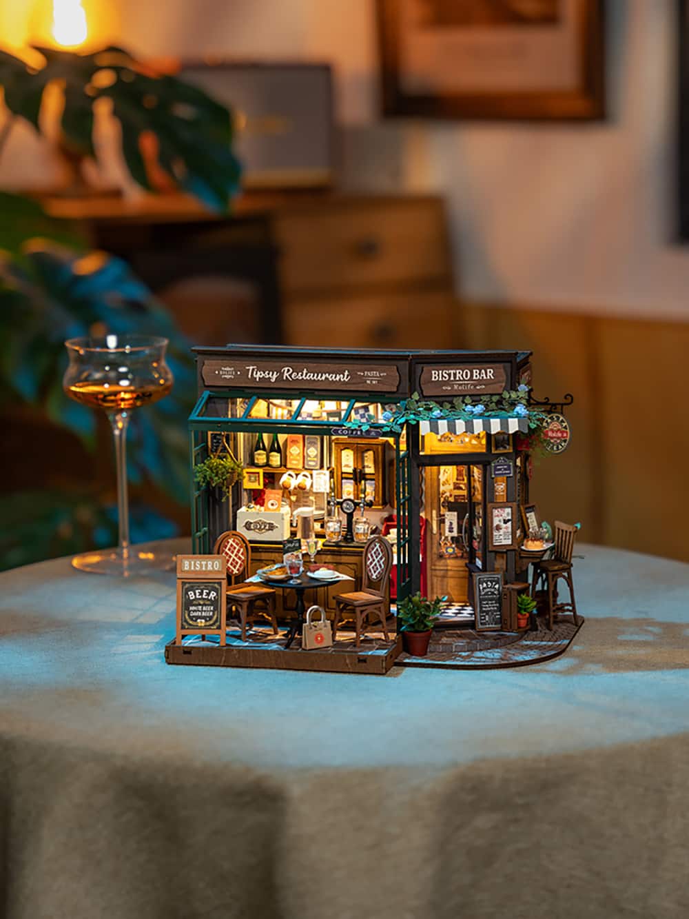 Rolife&#xAE; Tipsy Restaurant DIY Miniature House Kit