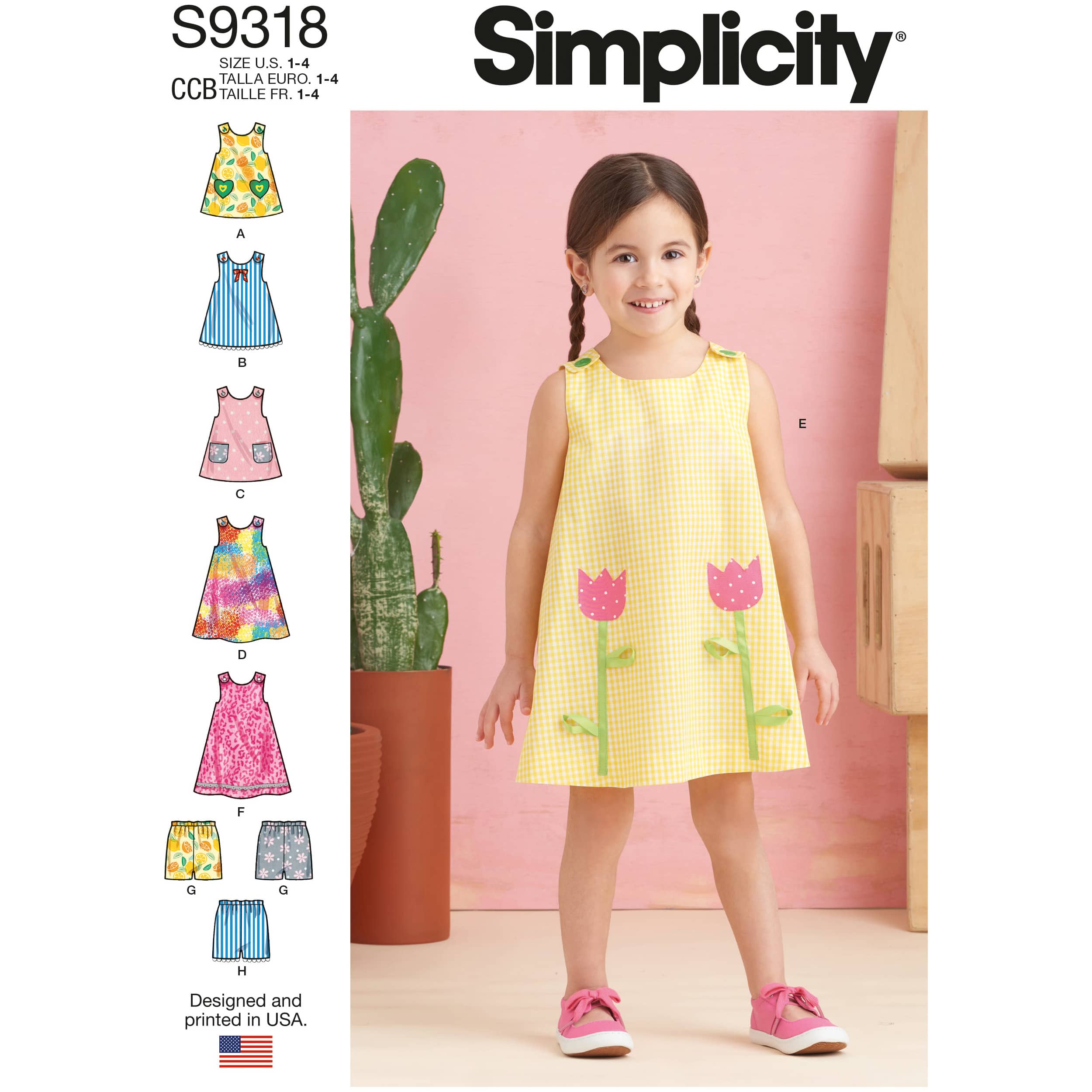 S1722  Simplicity Sewing Pattern Learn-to-Sew Child's & Girls