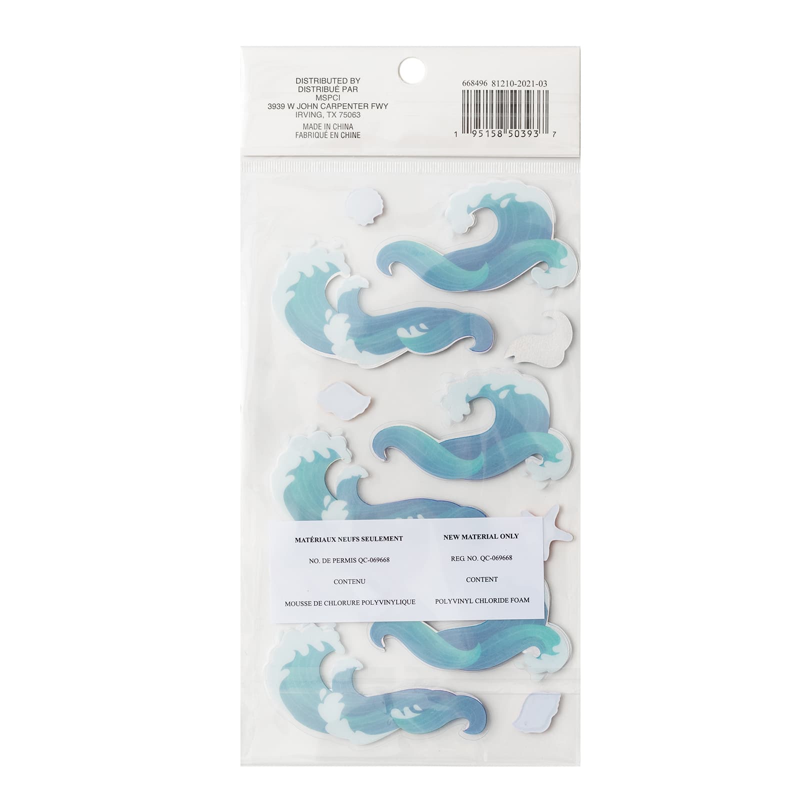 12 Pack: Waves & Shells Dimensional Stickers by Recollections™