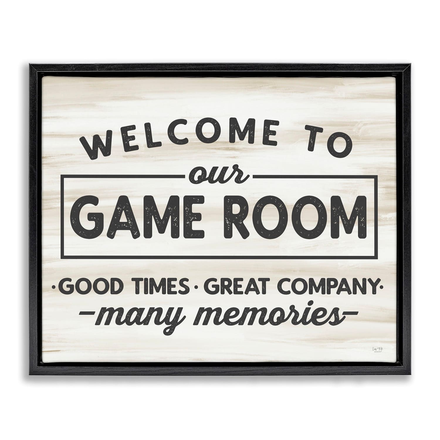 Stupell Industries Welcome To Game Room Floater Framed Art