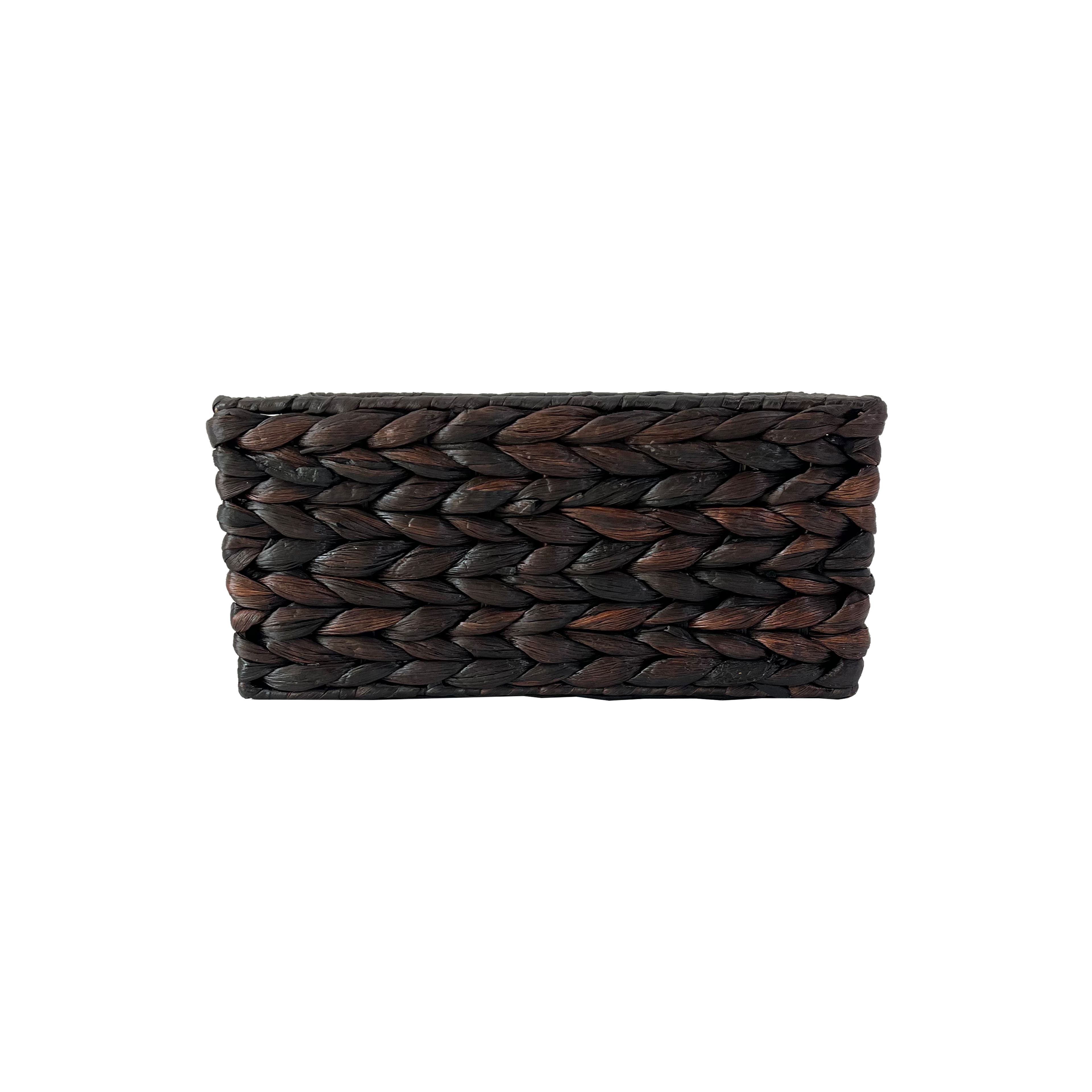 Small Espresso Rectangle Woven Basket by Ashland&#xAE;
