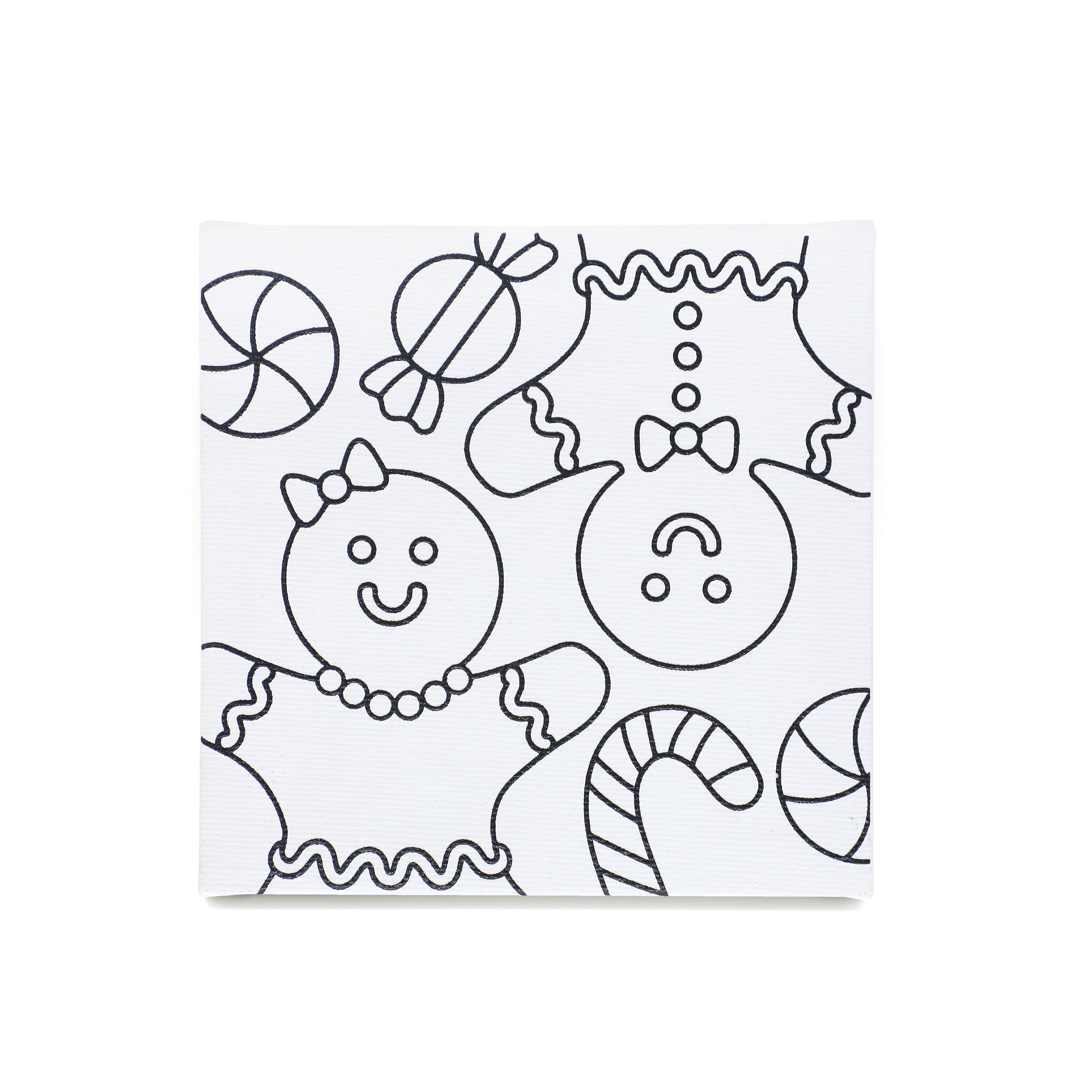 5&#x22; x 5&#x22; Gingerbread Cookies Canvas Painting Kit by Artist&#x27;s Loft&#x2122;