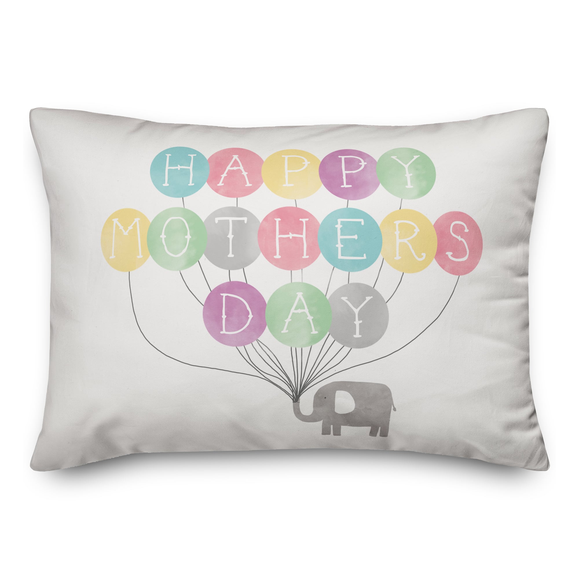 Happy Mother&#x27;s Day Balloons Throw Pillow