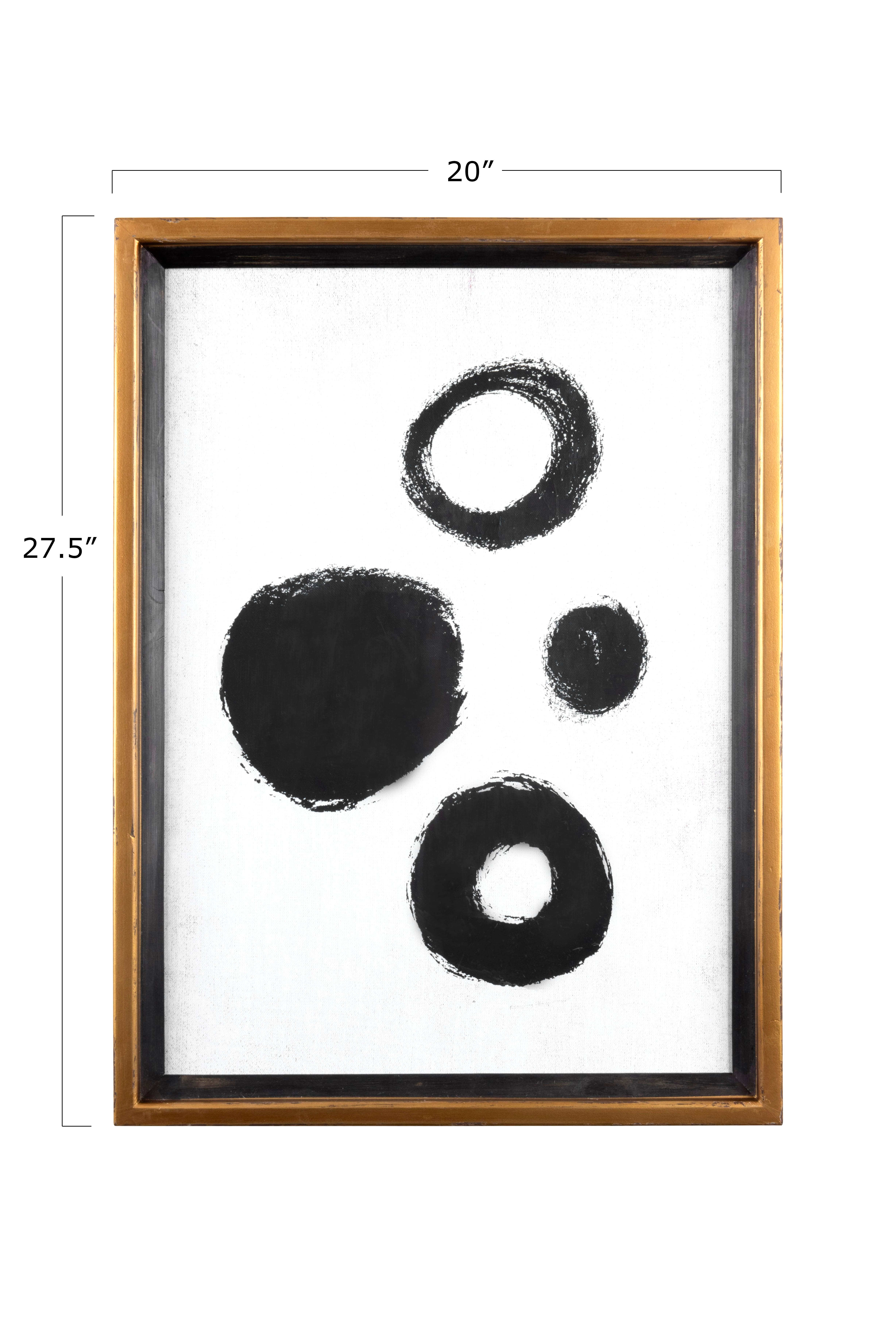 Hello Honey® Black and White Abstract Wood Framed Wall Décor Set
