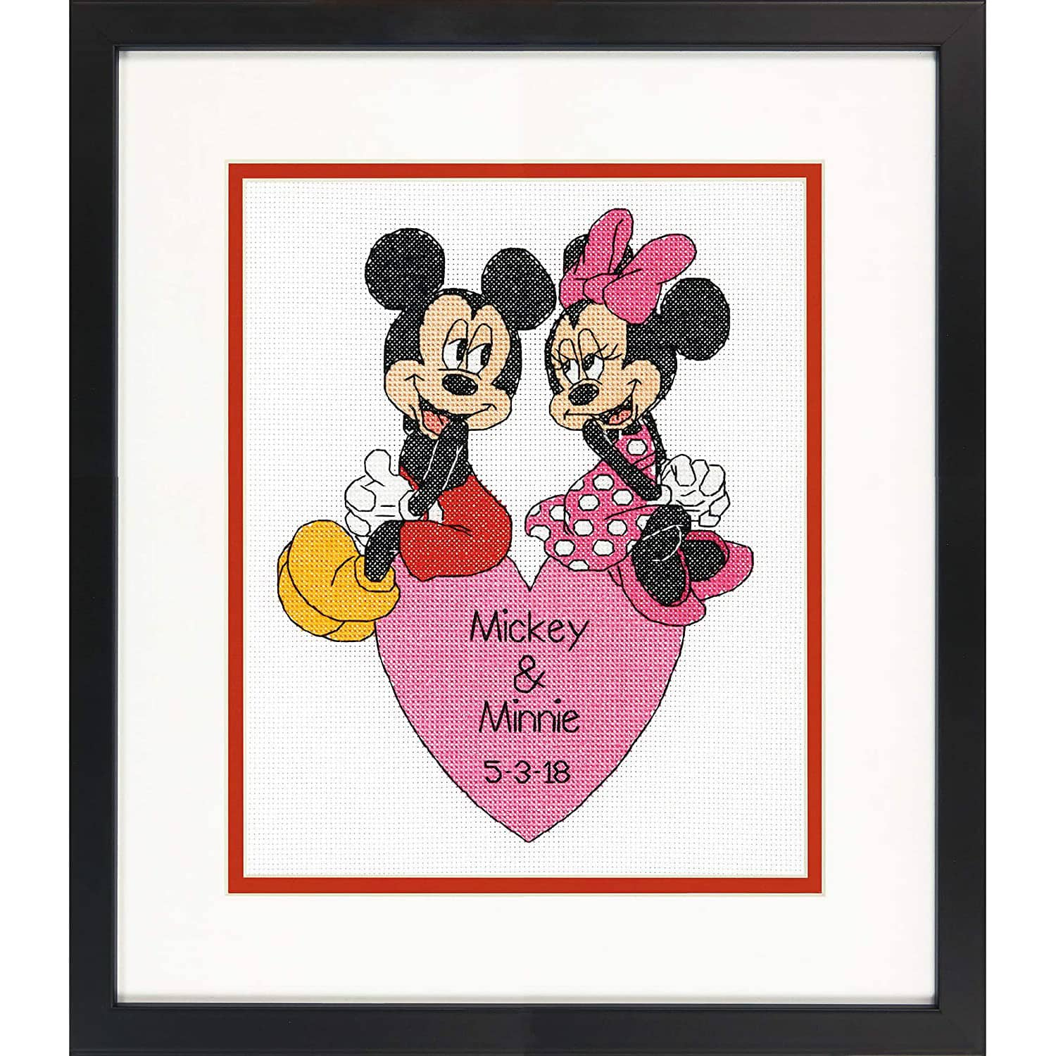 Dimensions Mickey Mouse Minnie Mouse Wedding Record Counted Cross Stitch For Beginners Michaels