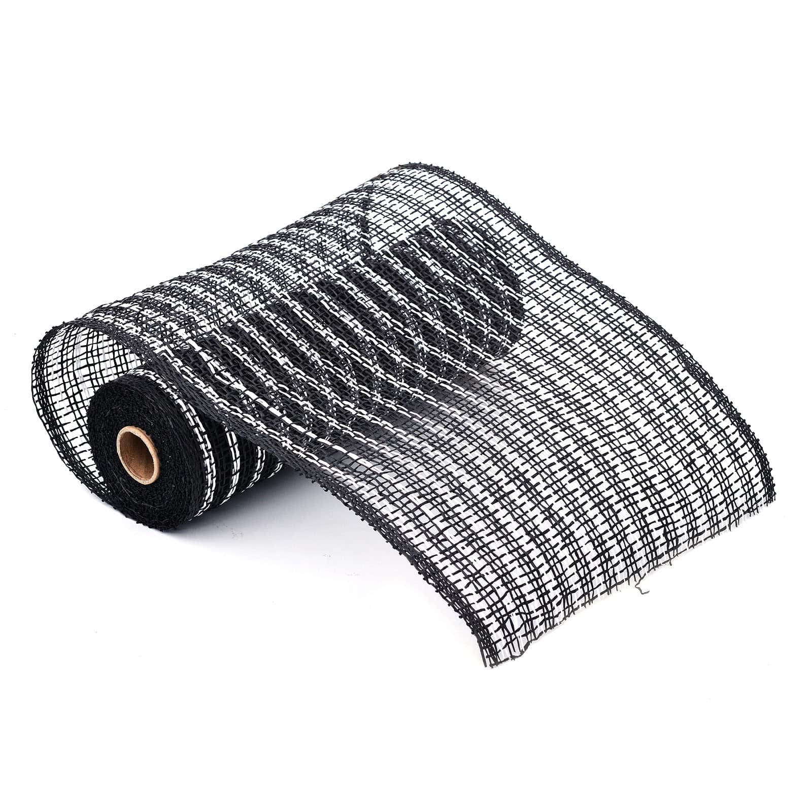 10" x 19ft. Black & White Stripe Poly Burlap Mesh by Celebrate It™