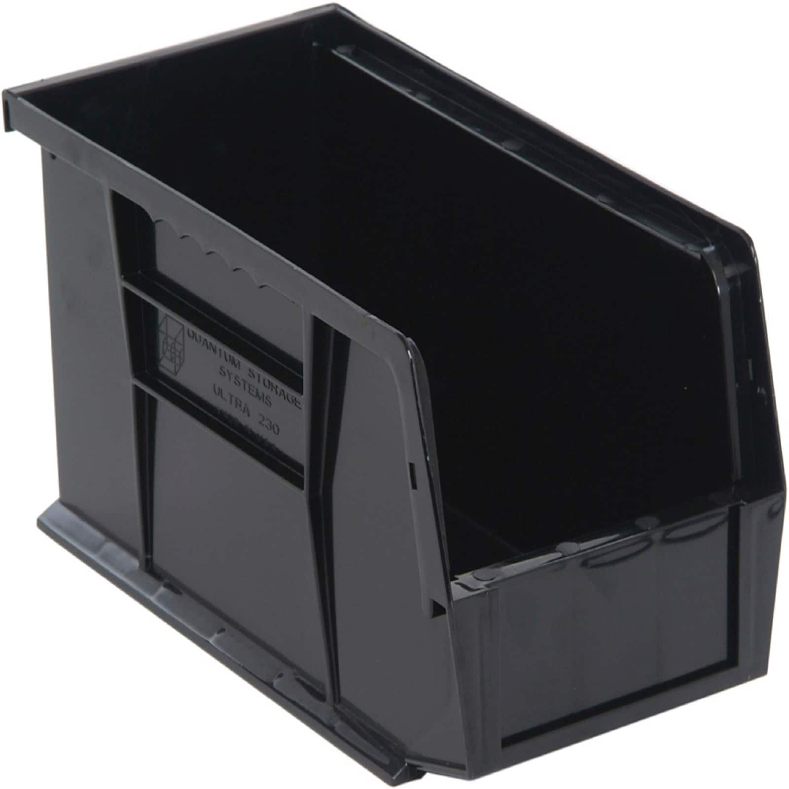 Quantum Storage Systems® Black 10.875" x 5.5" x 5" ULTRA Stack & Hang Bin