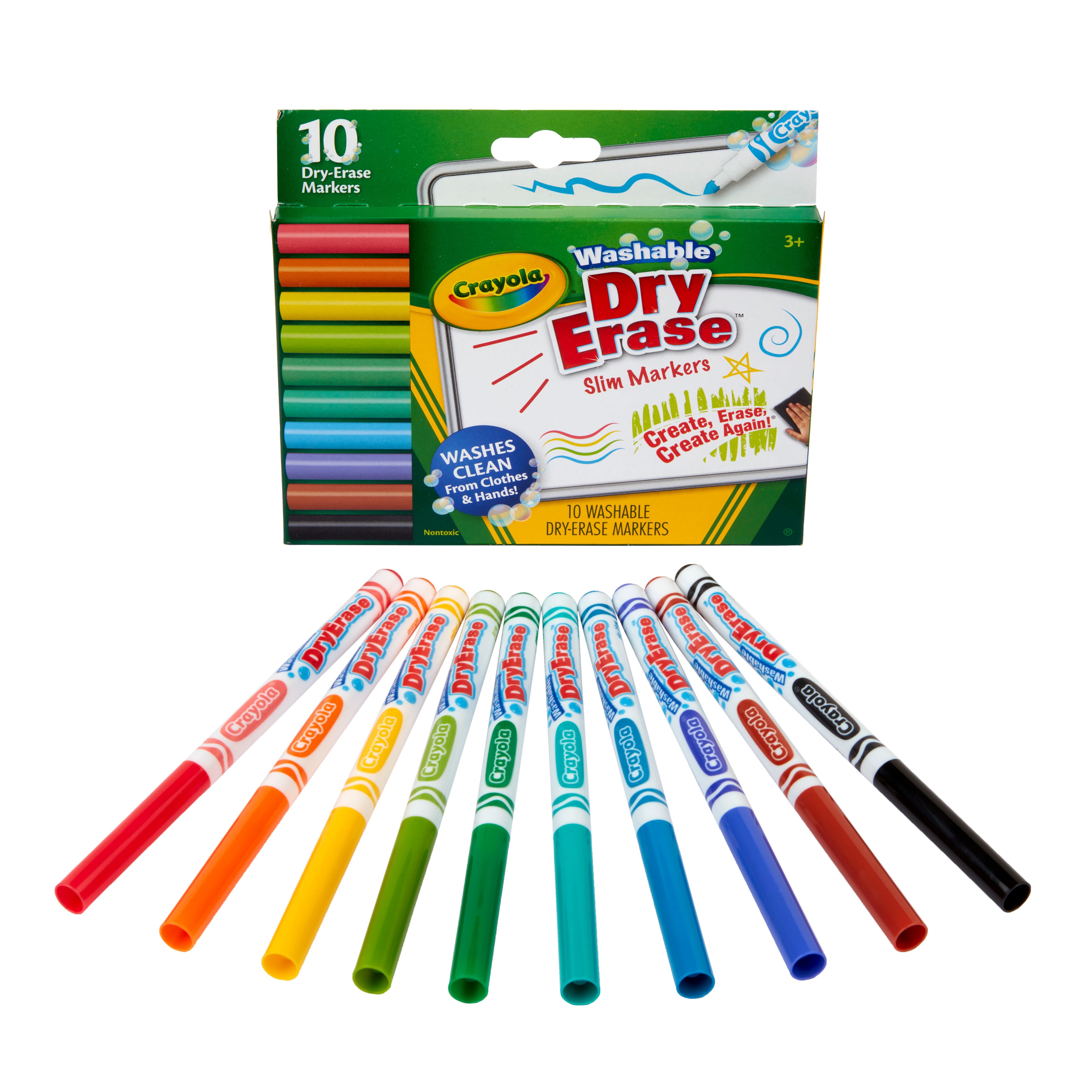 Crayola&#xAE; Washable Dry Erase&#x2122; Slim Markers, 10ct.