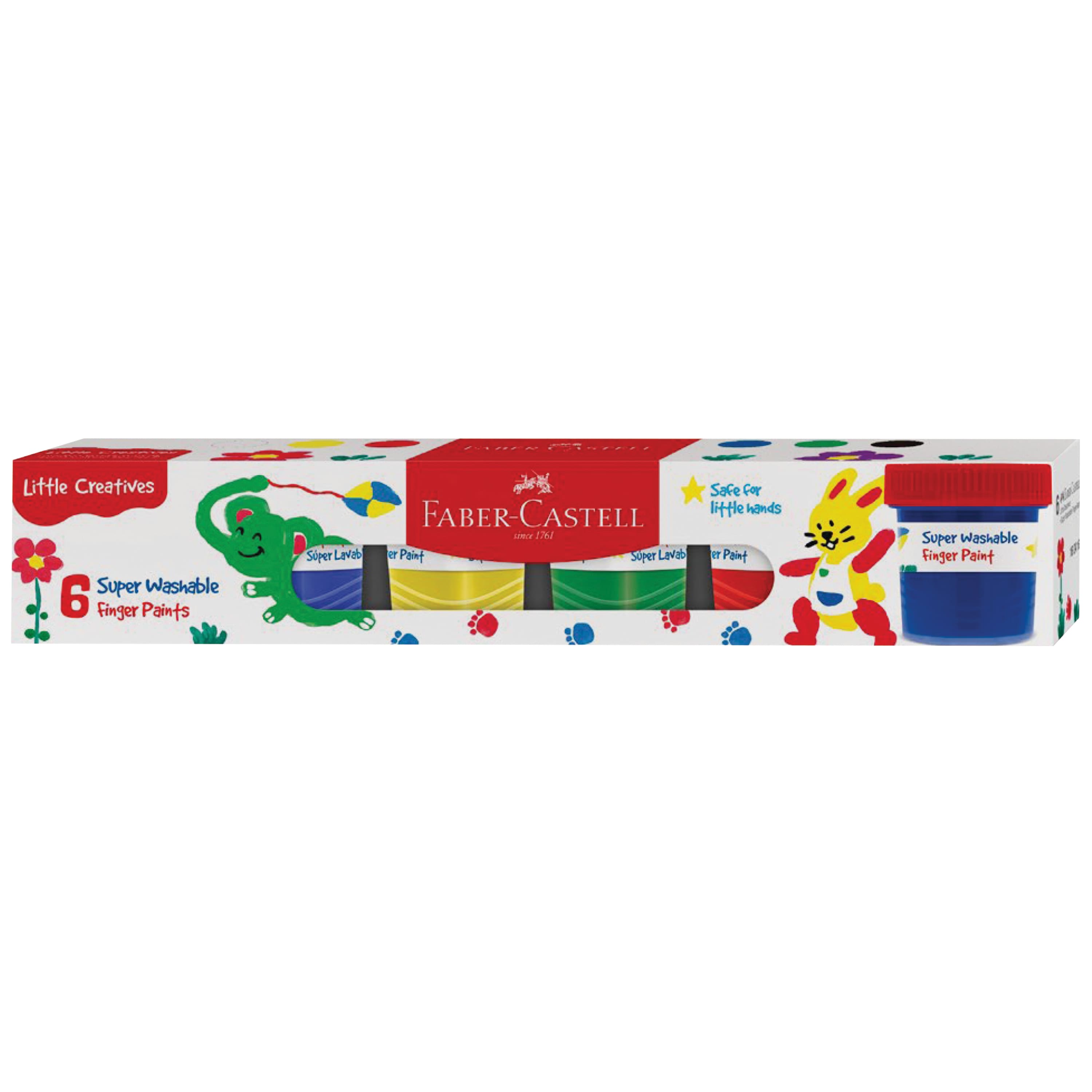 Faber-Castell&#xAE; Little Creatives Super Washable Finger Paints, 6ct.