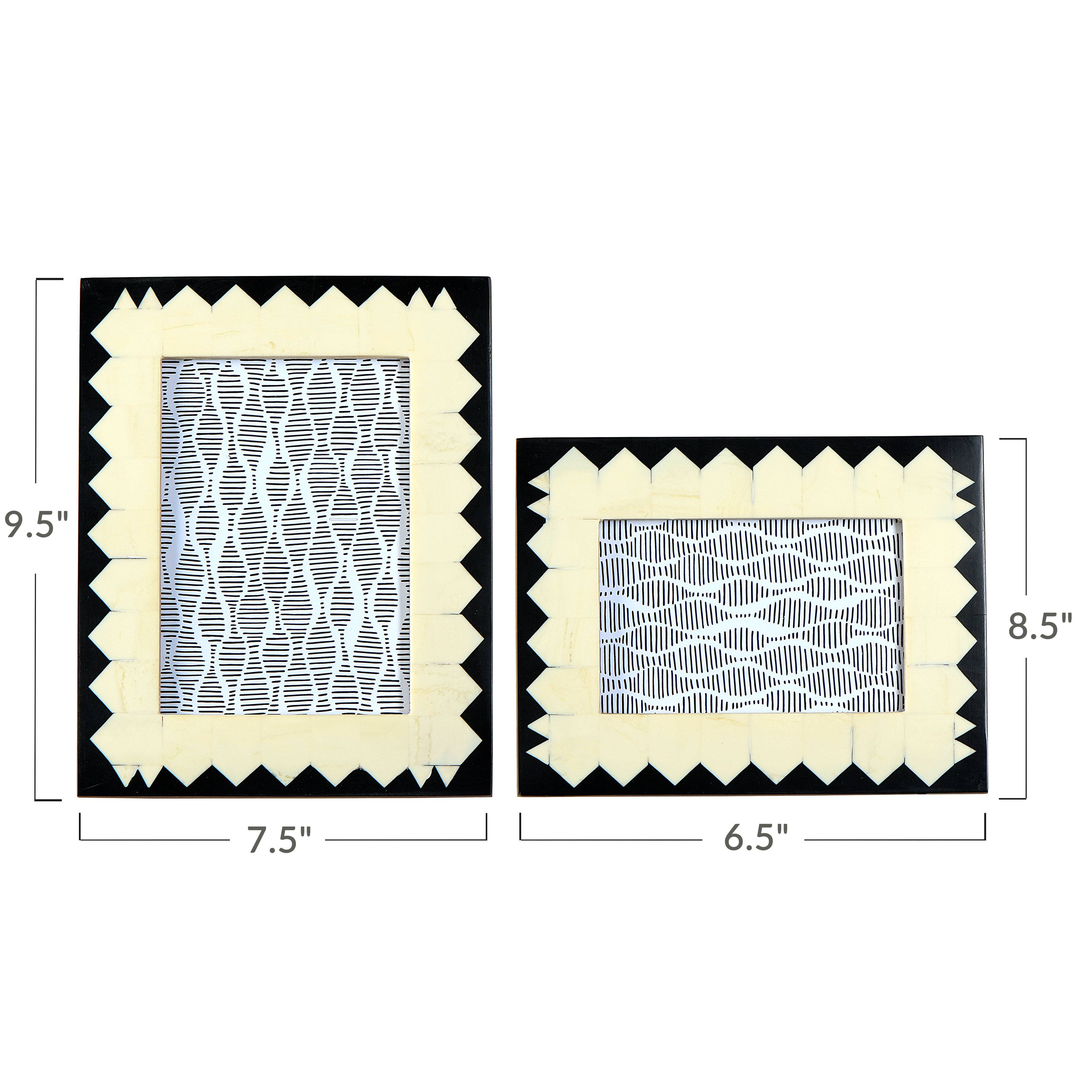 Hello Honey® 2 Pack Black & Cream Photo Frame