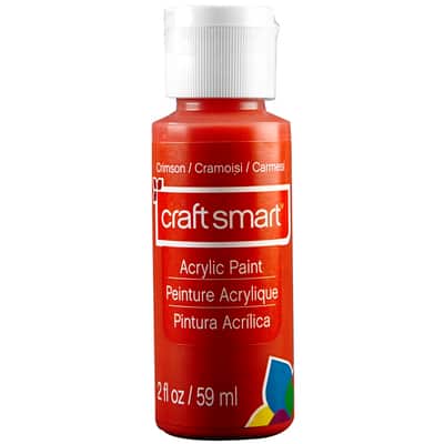 2oz. Acrylic Paint by Craft Smart®, Size: 2 fl oz, Color: Crimson ...