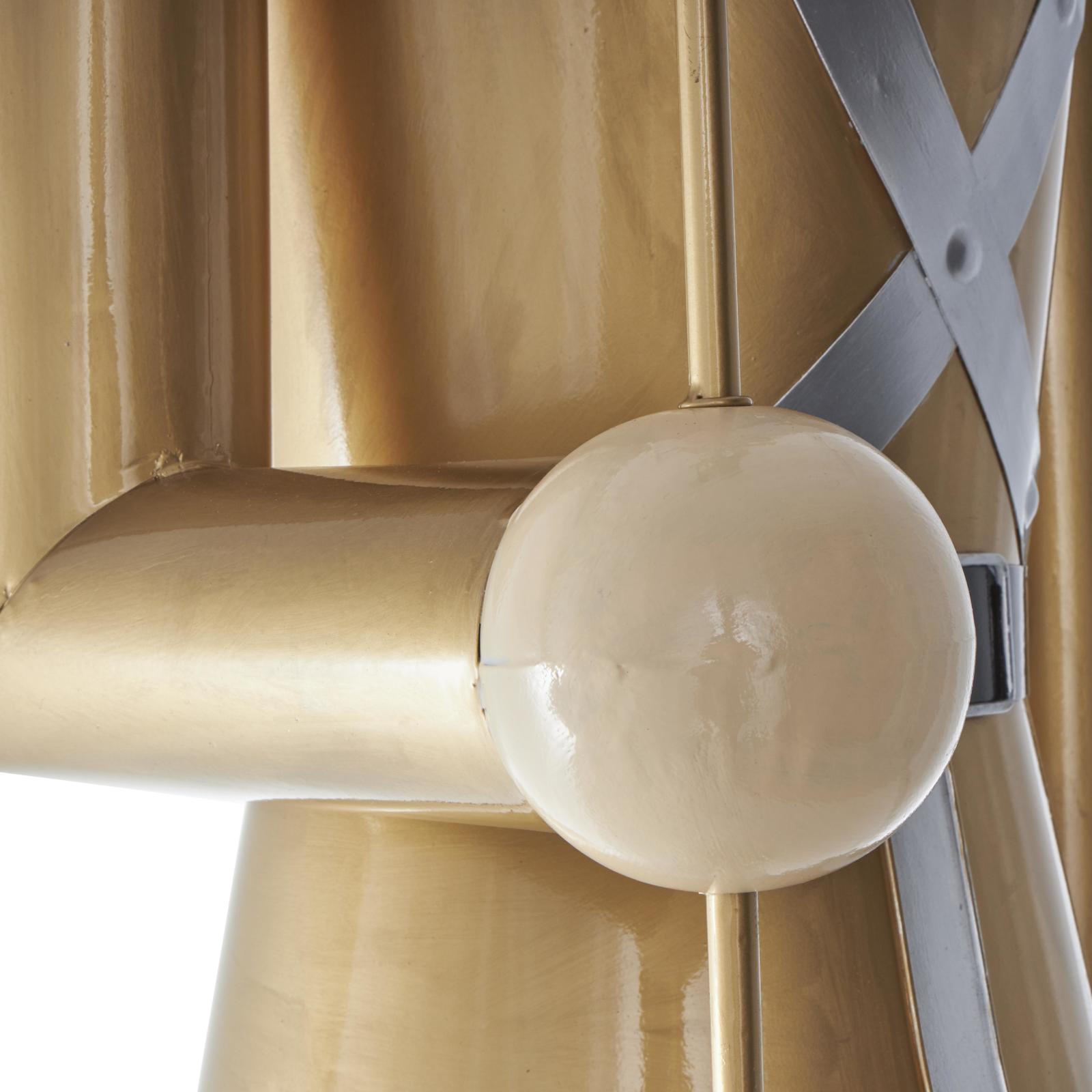 6ft. Gold &#x26; Silver Metal Standing Nutcracker Sculpture