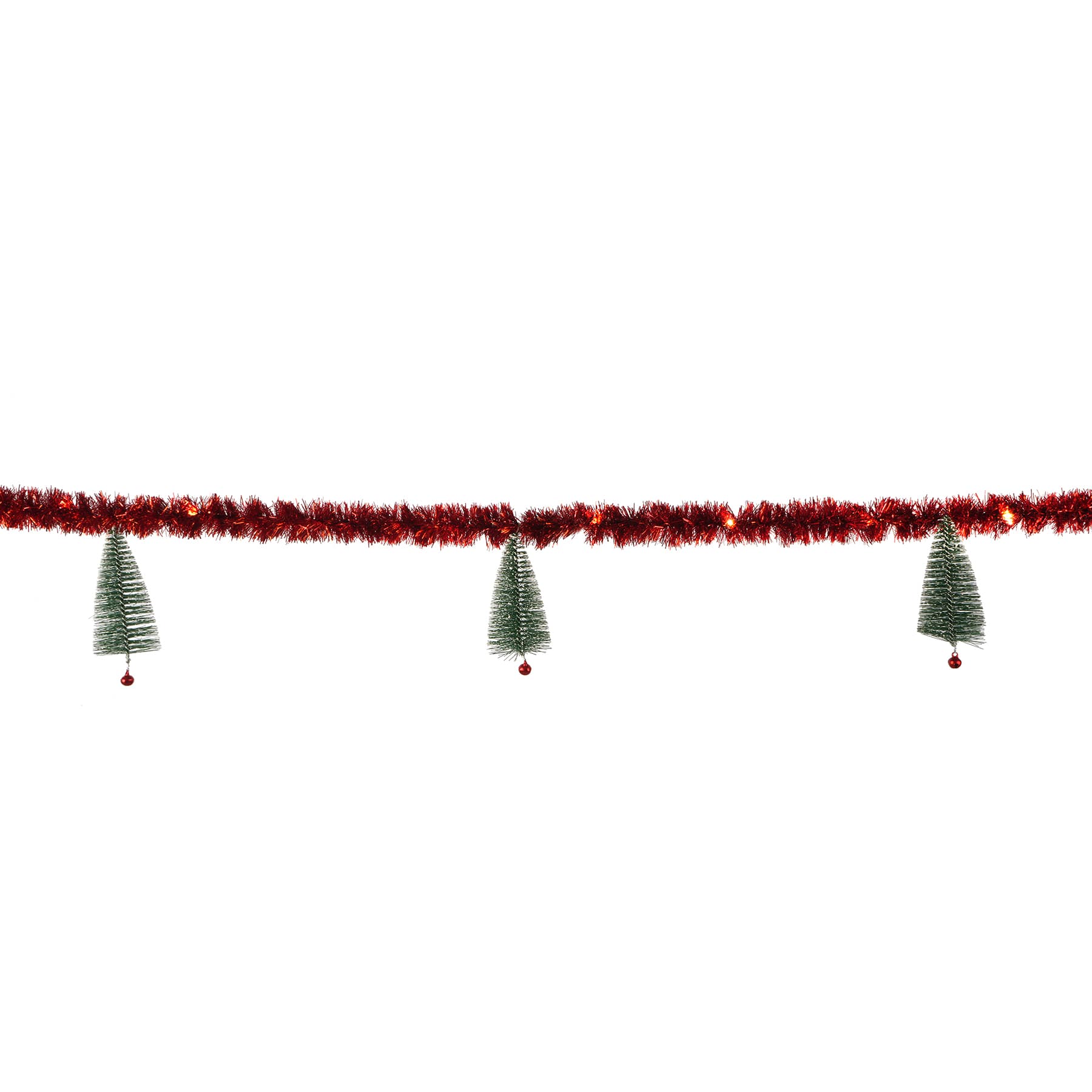 6ft. Green Trees &#x26; Red Tinsel LED String Lights by Ashland&#xAE;