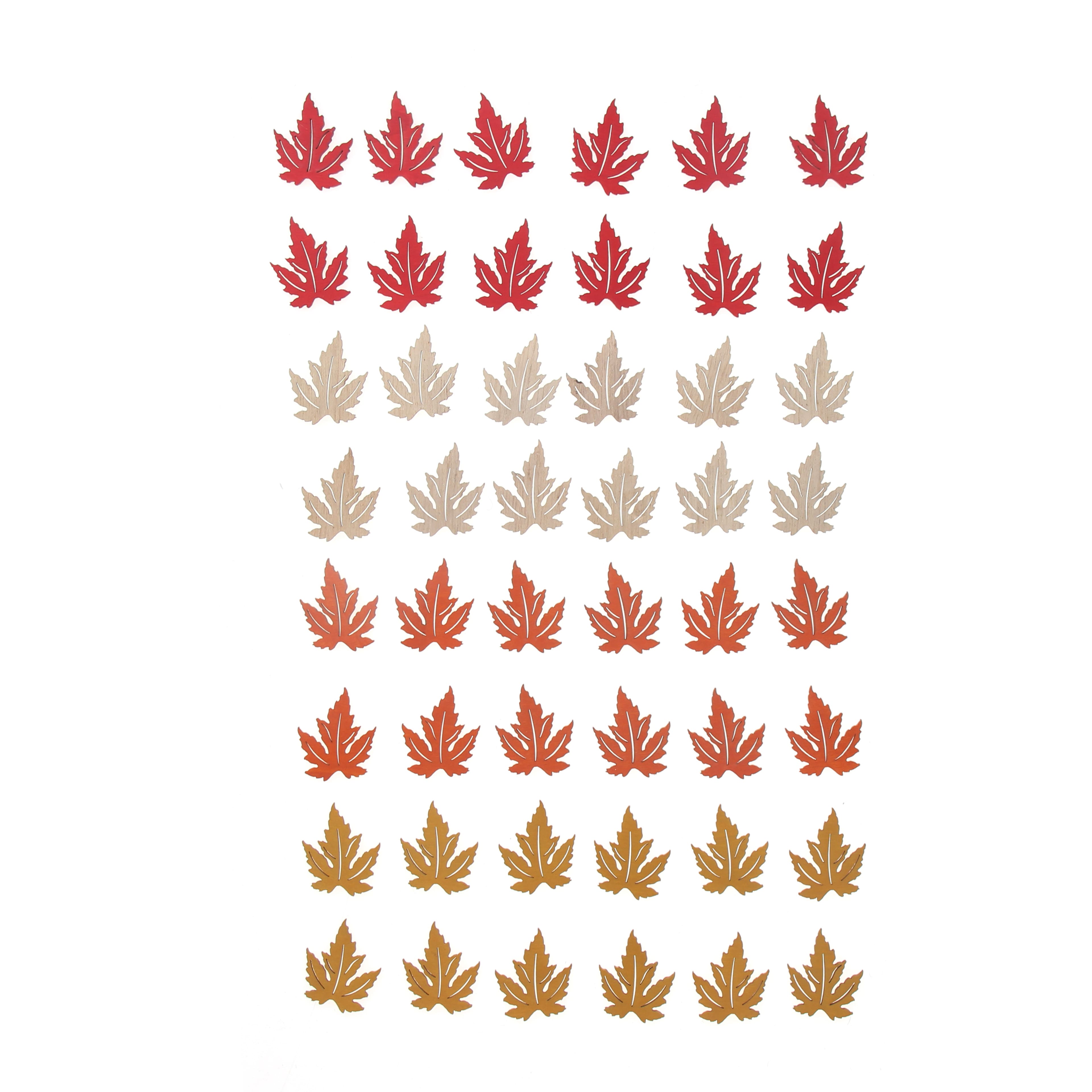 Thanksgiving Wood Leaves, 48ct. by Celebrate It&#x2122;
