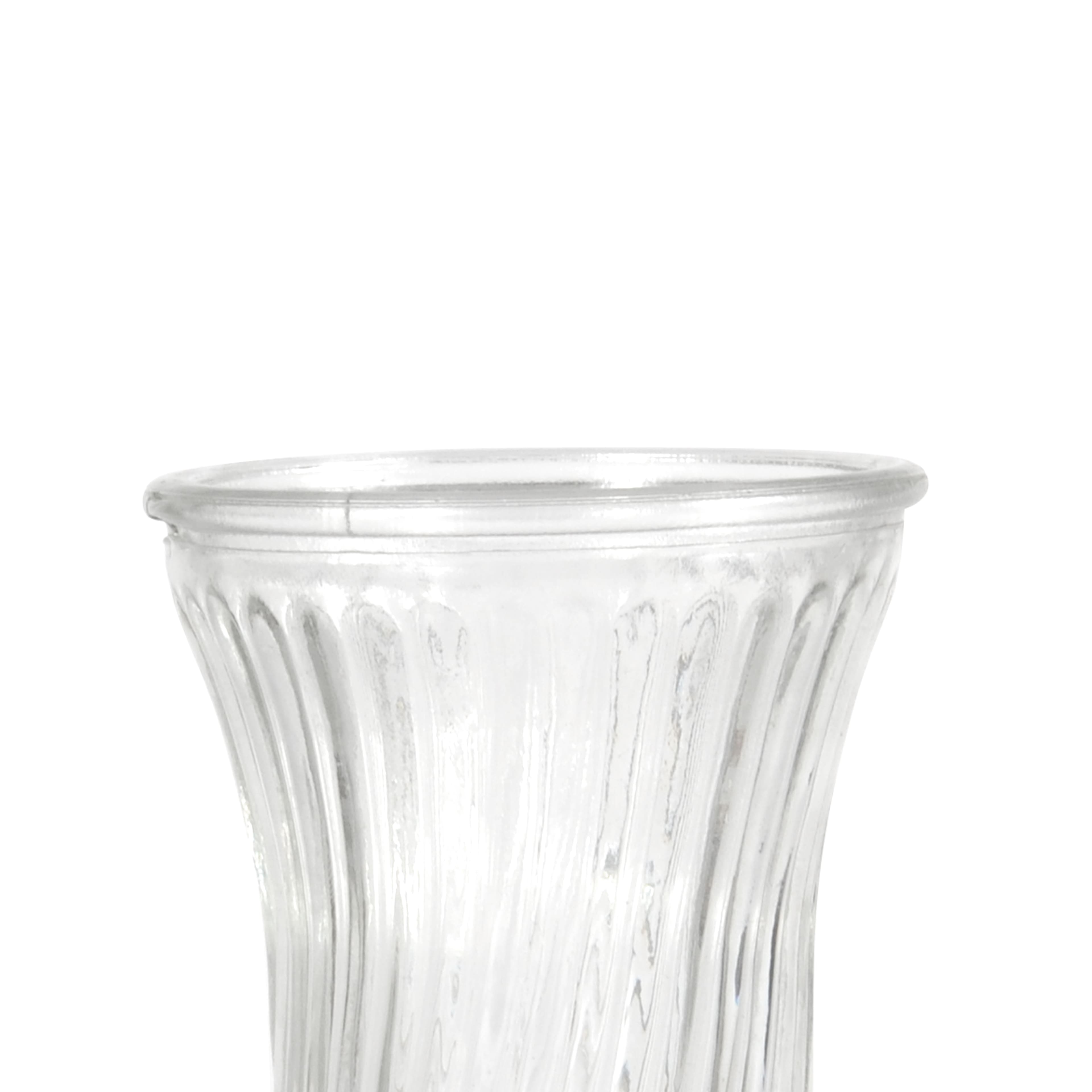 12 Pack: 8.5" Swirled Fluted Glass Vase by Ashland®