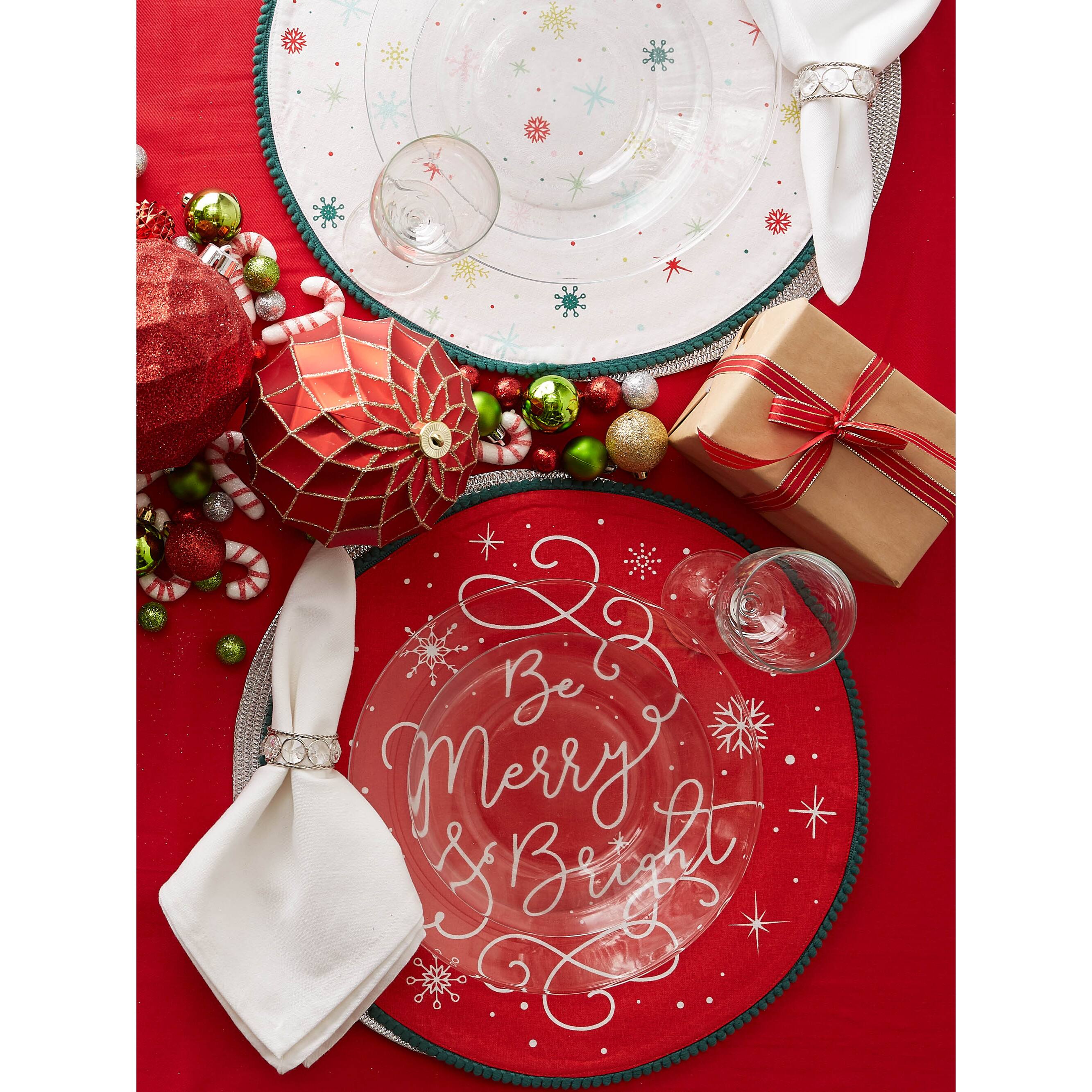 DII® Be Merry & Bright Embellished Placemats, 6ct.