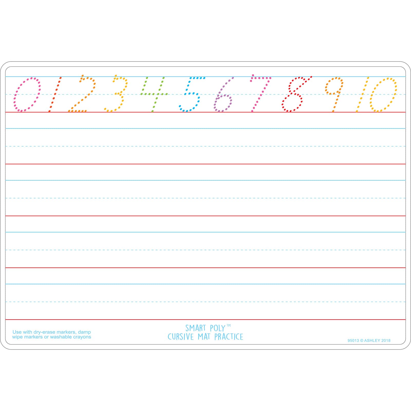 get ashley productions smart poly cursive tracing learning mats 10ct at michaels com