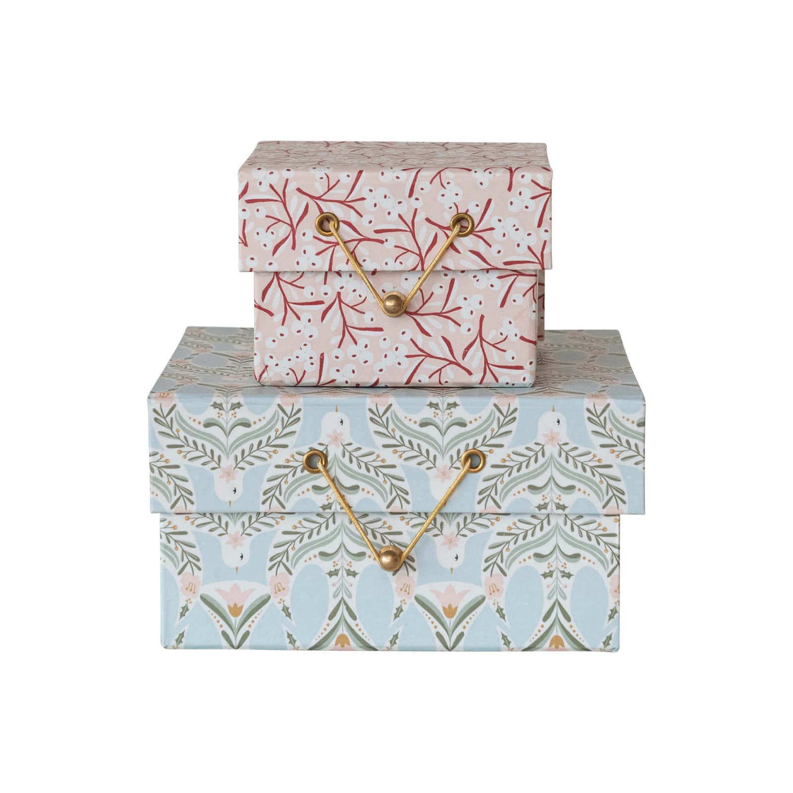 Hello Honey Berry &#x26; Dove Printed Paper Gift Boxes, 2ct.