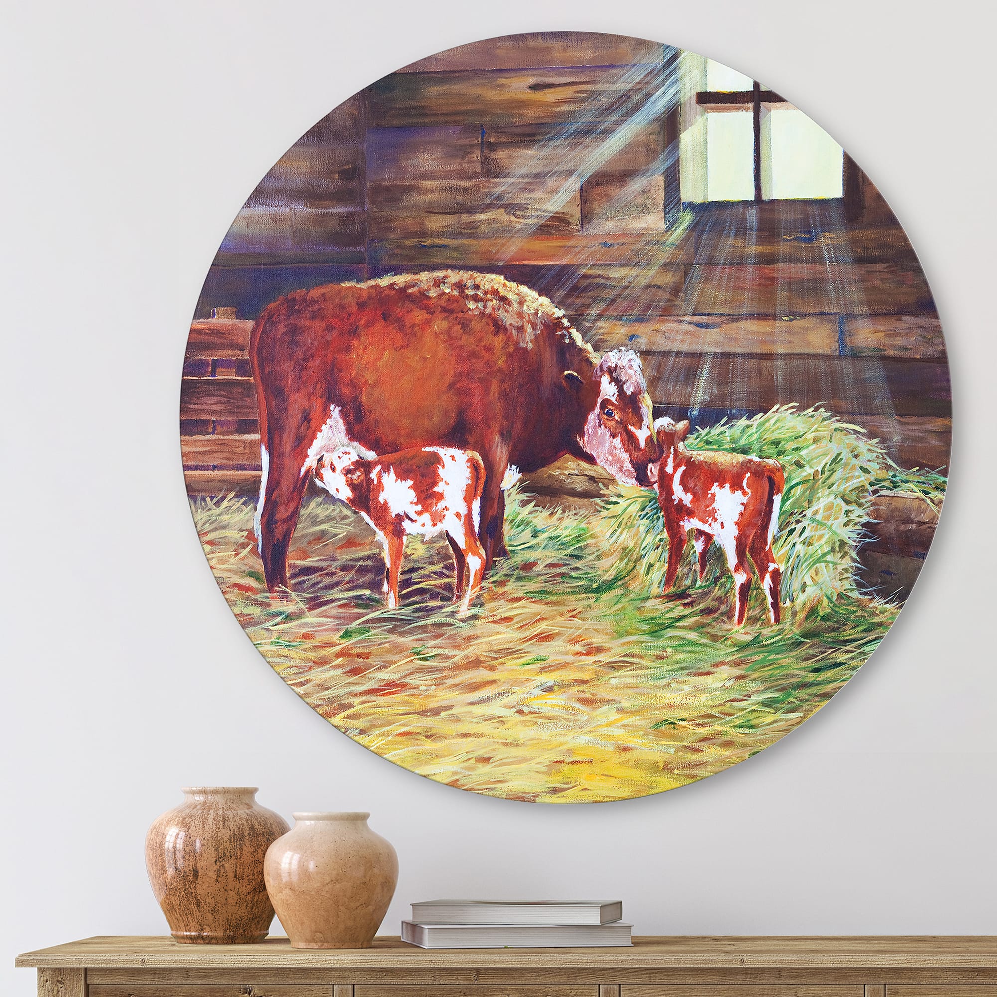 Designart - Newborn Twin Calves At The Farm