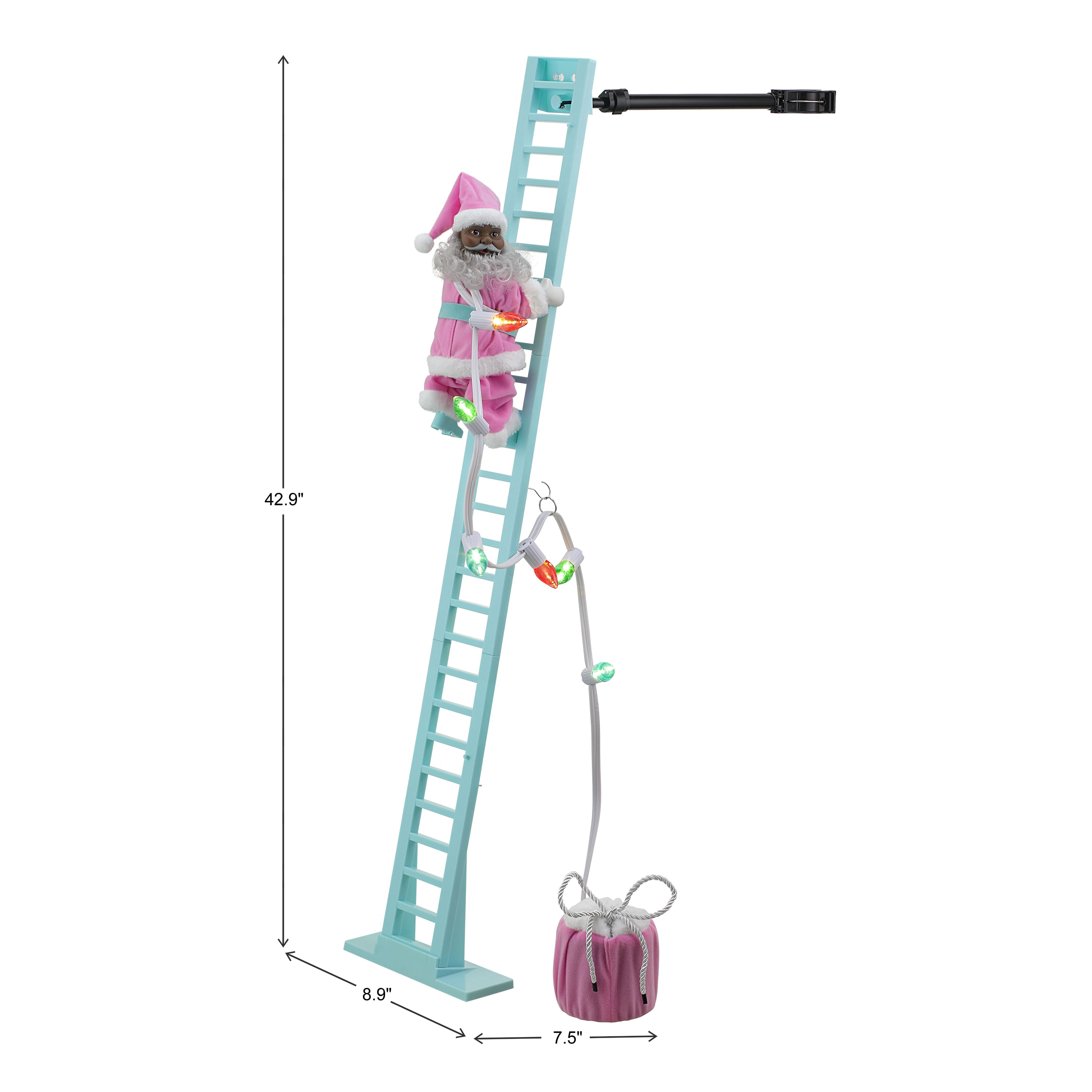 3.5ft. Animated Pastel Super Climbing Santa
