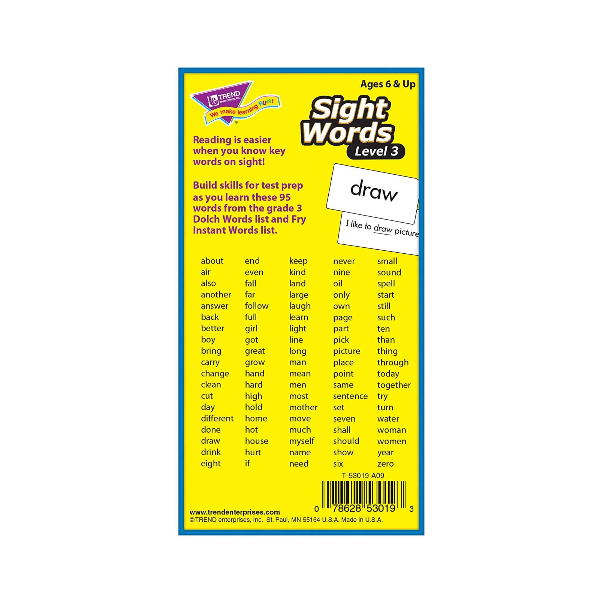 Trend Enterprises&#xAE; Sight Words Level 3 Skill Drill Flash Cards