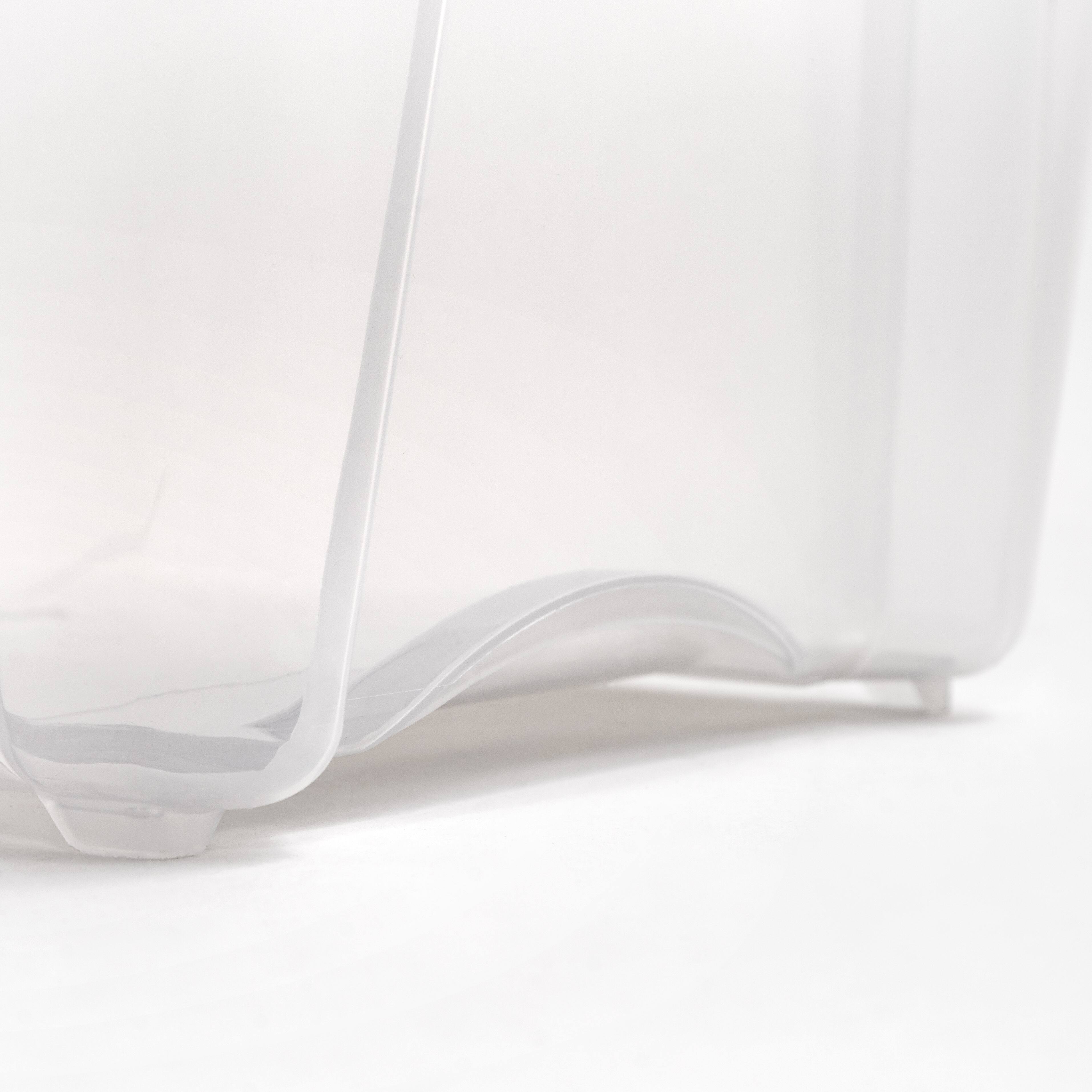 IRIS Stack &#x26; Pull Clear Plastic Storage Boxes with Gray Lid