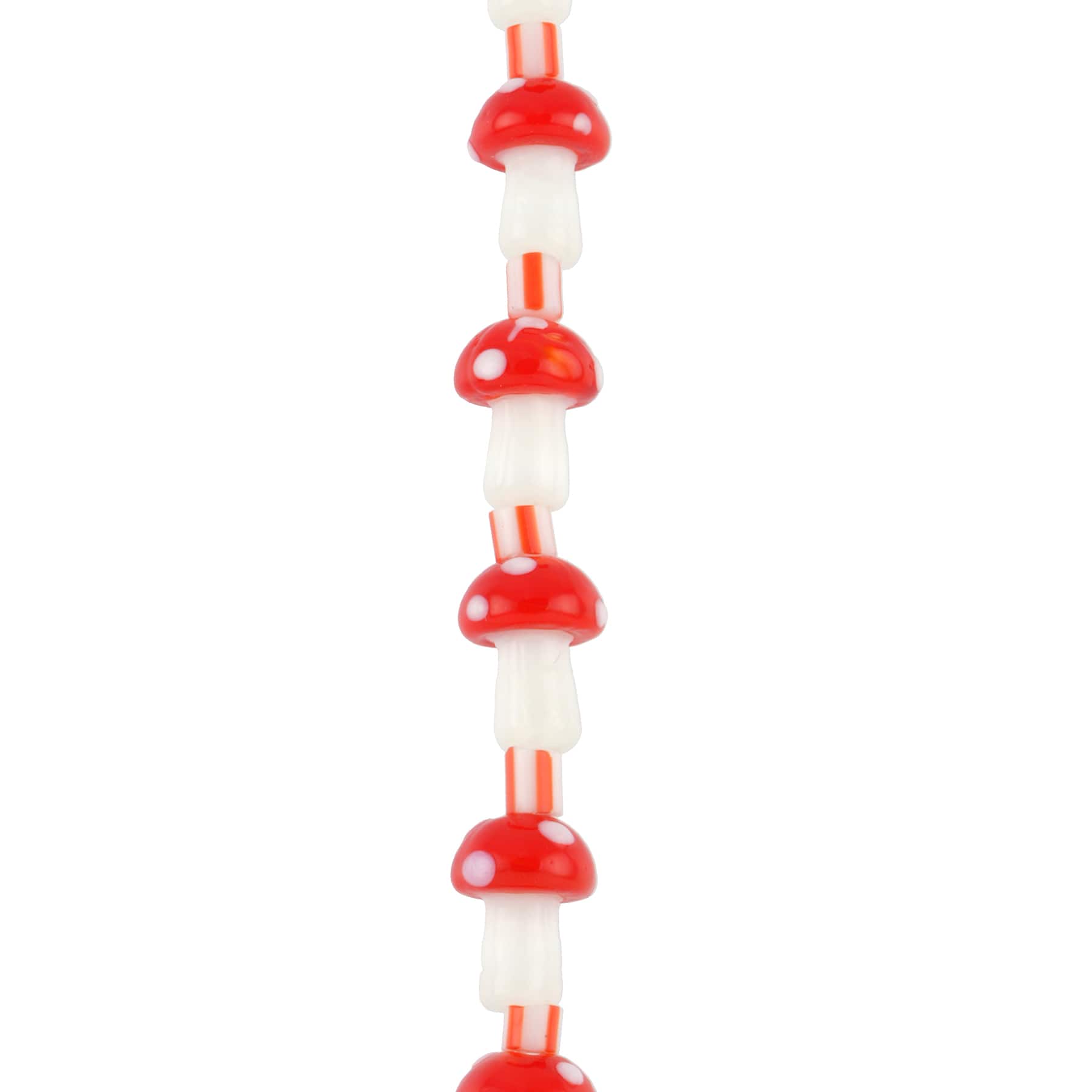 Red Mushroom Lampwork Glass Bead Mix by Bead Landing&#x2122;