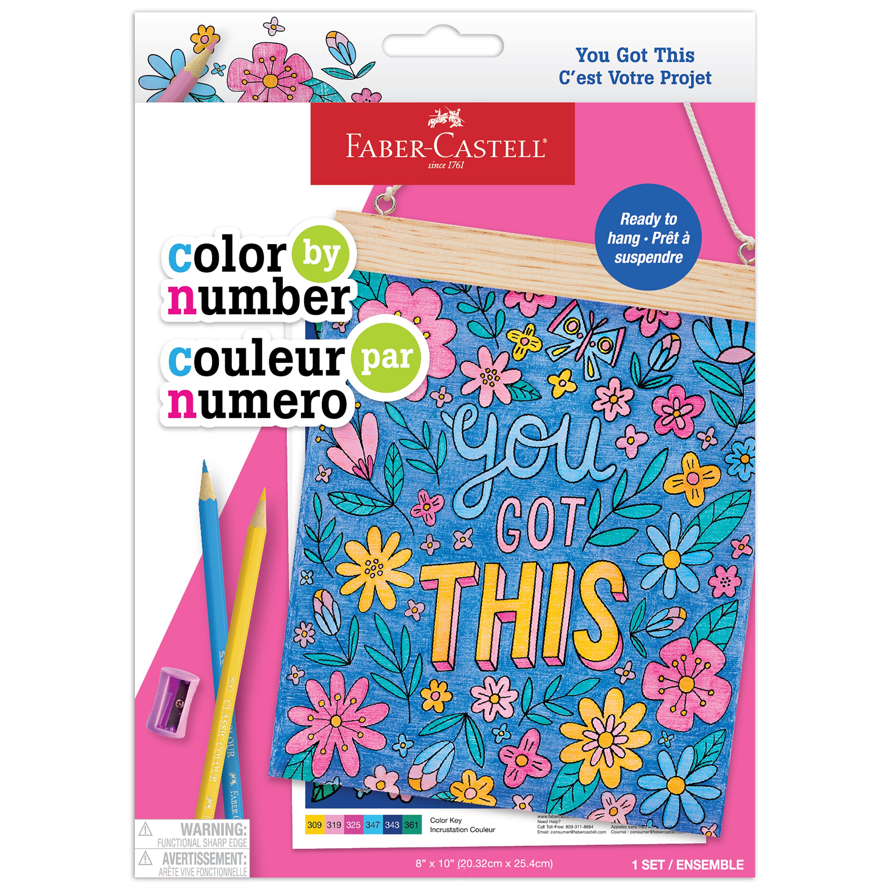 Faber-Castell&#xAE; You Got This Color by Number Wall Art Kit