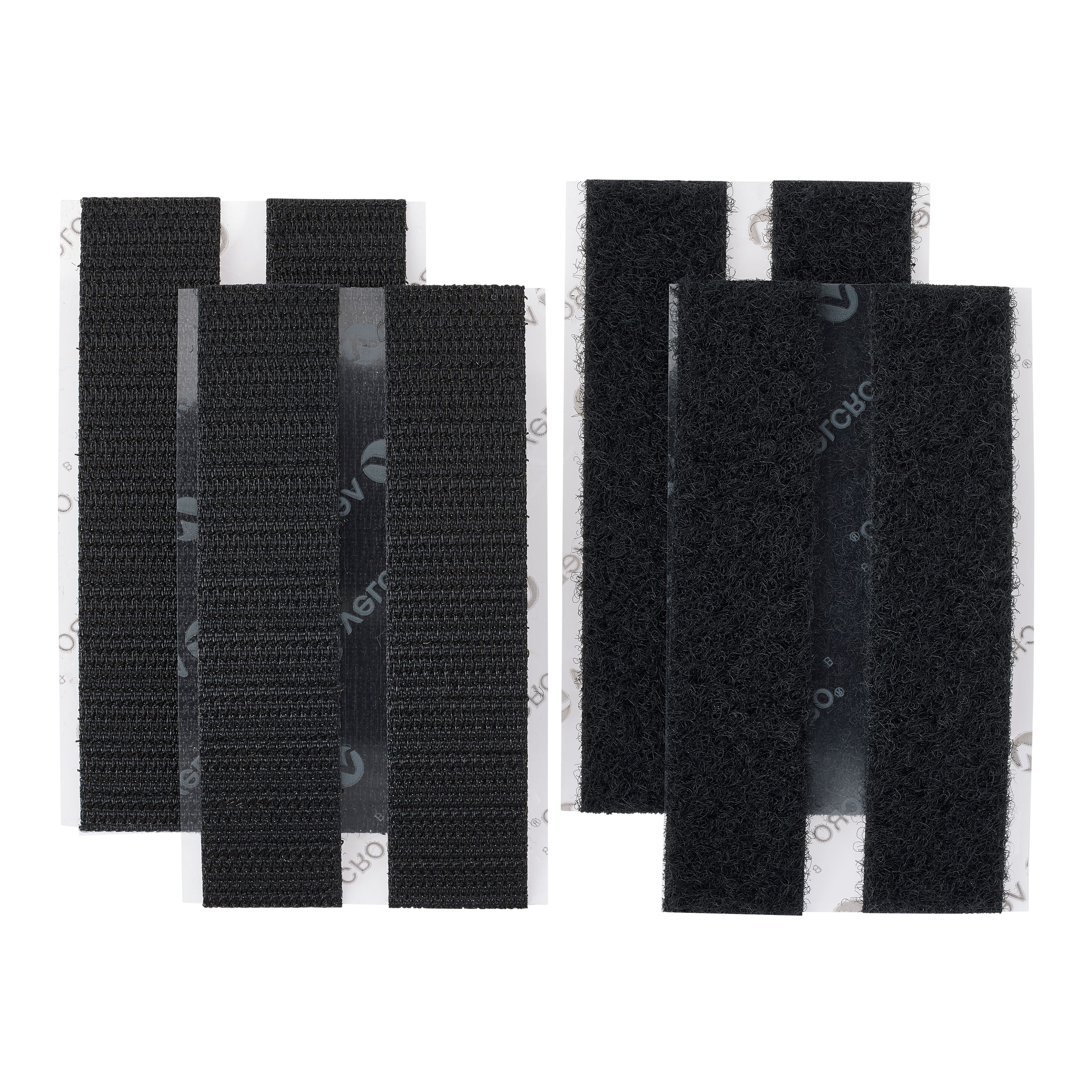 VELCRO Brand Sticky Back - 3.5 in. x 0.75 in. Strips 4 Sets - Black