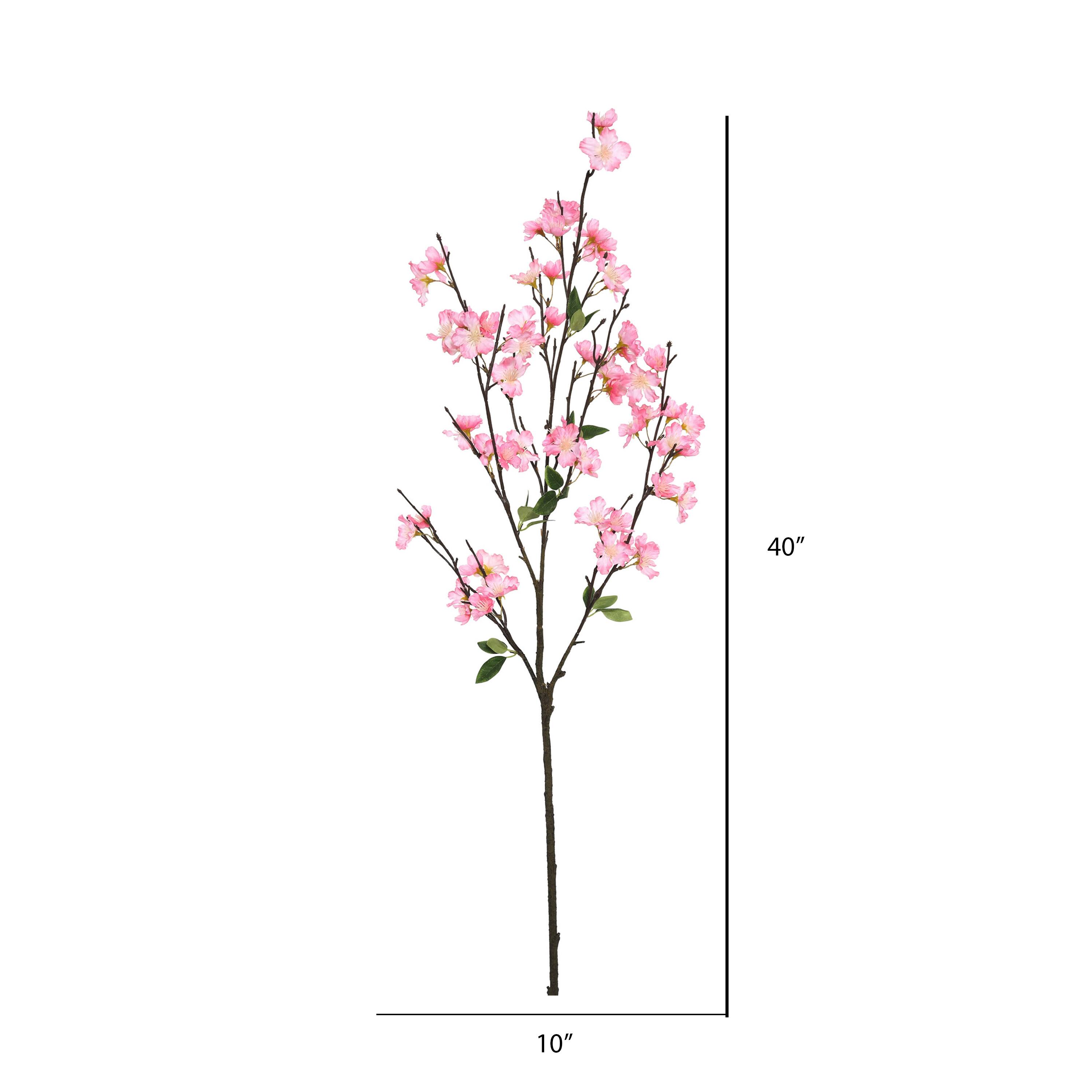 40'' Artificial Pink Cherry Blossom Spray, 3ct.