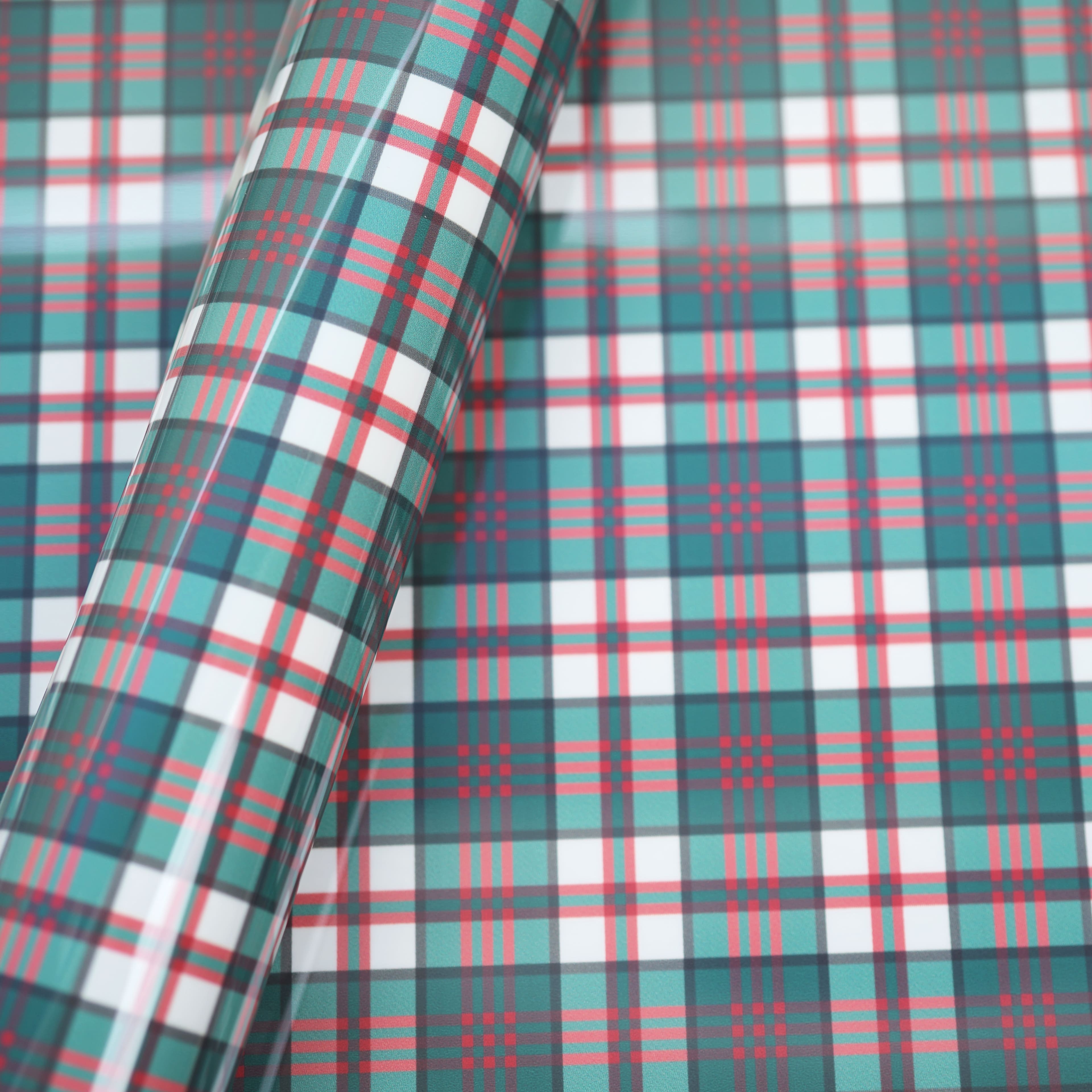 Red &#x26; Green Plaid Heat Transfer Vinyl by Make Market&#xAE;