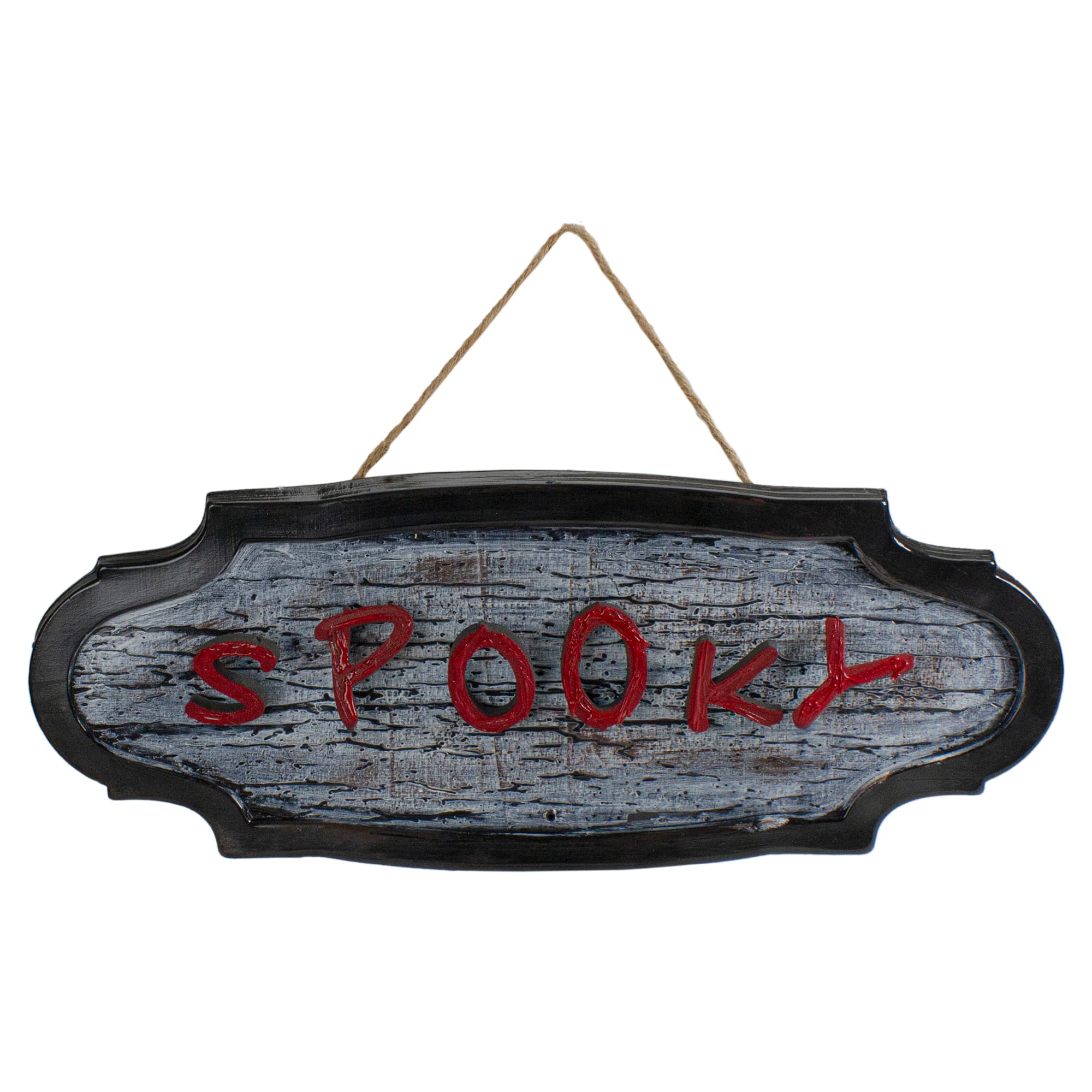 20.5&#x22; Red &#x26; Gray Animated Spooky Halloween Sign