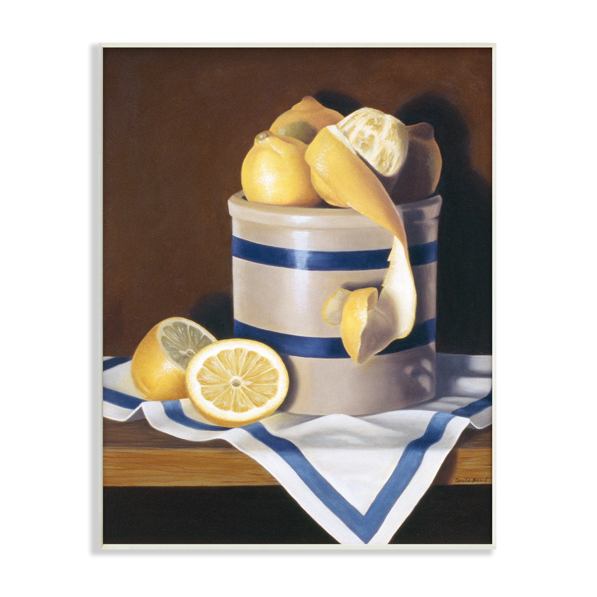 Stupell Industries Realistic Country Lemon Peel Jar Painting Wall Plaque