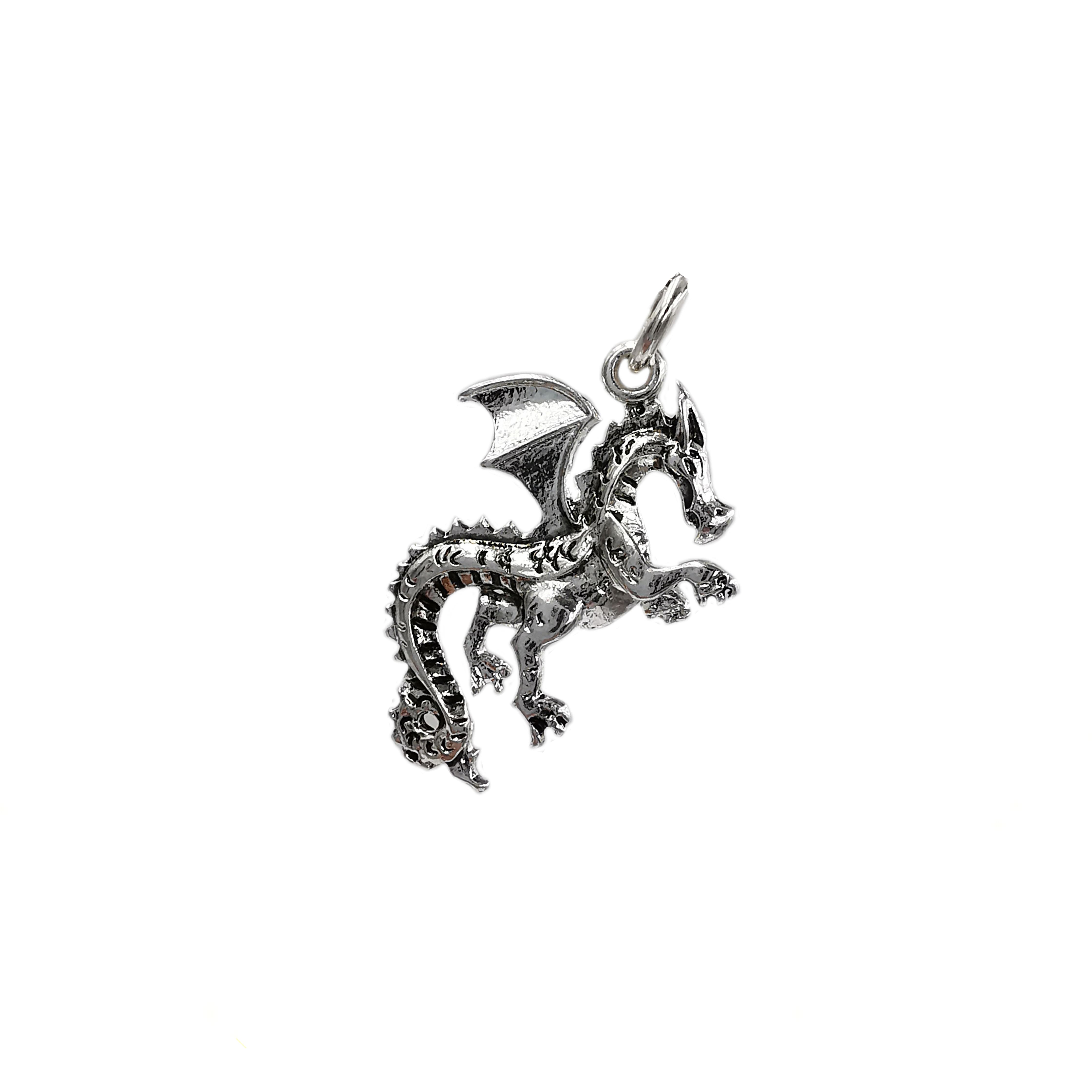 Charmalong&#x2122; Silver Plated Dragon Charm by Bead Landing&#x2122;