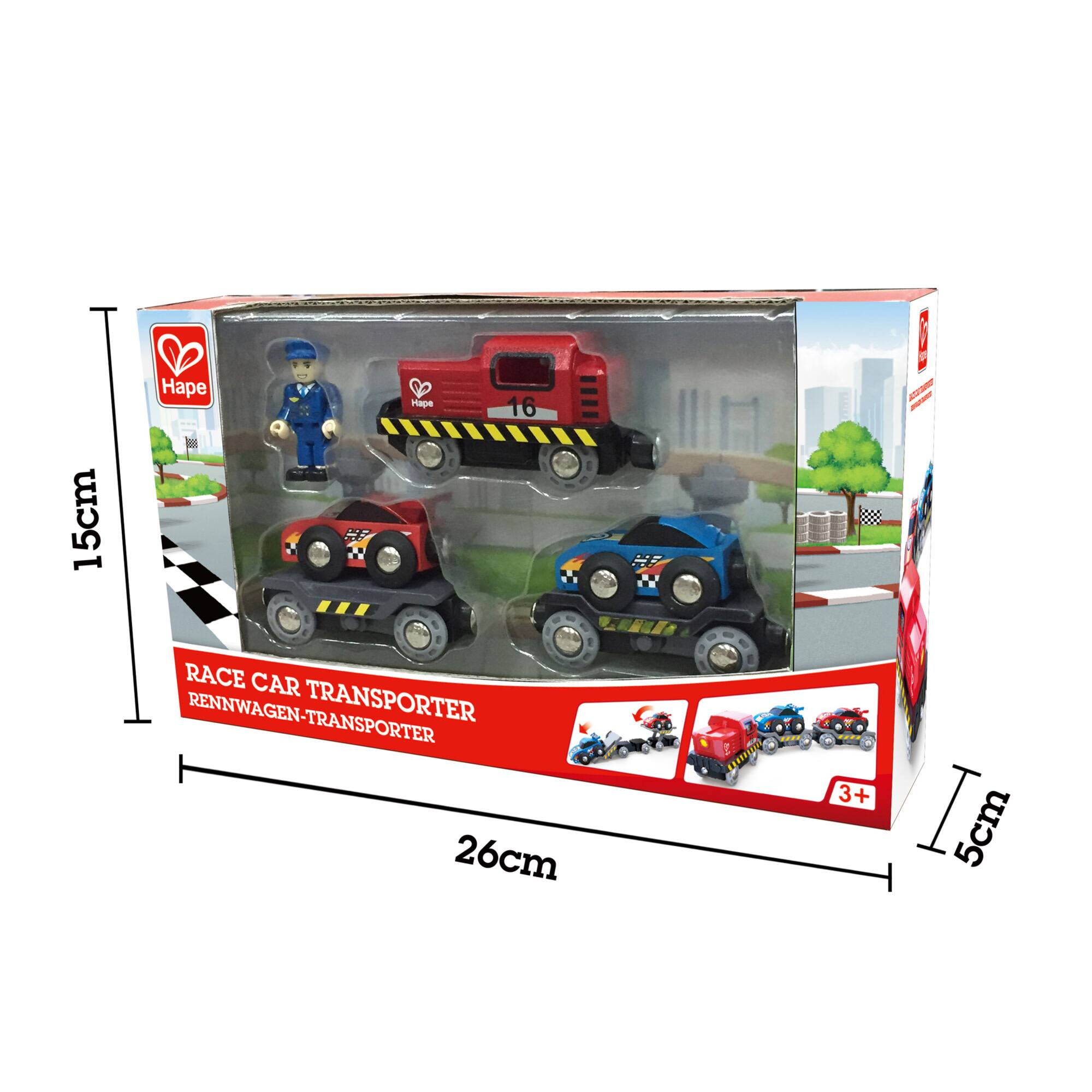 Hape Race Car Transporter Loading & Towing Playset