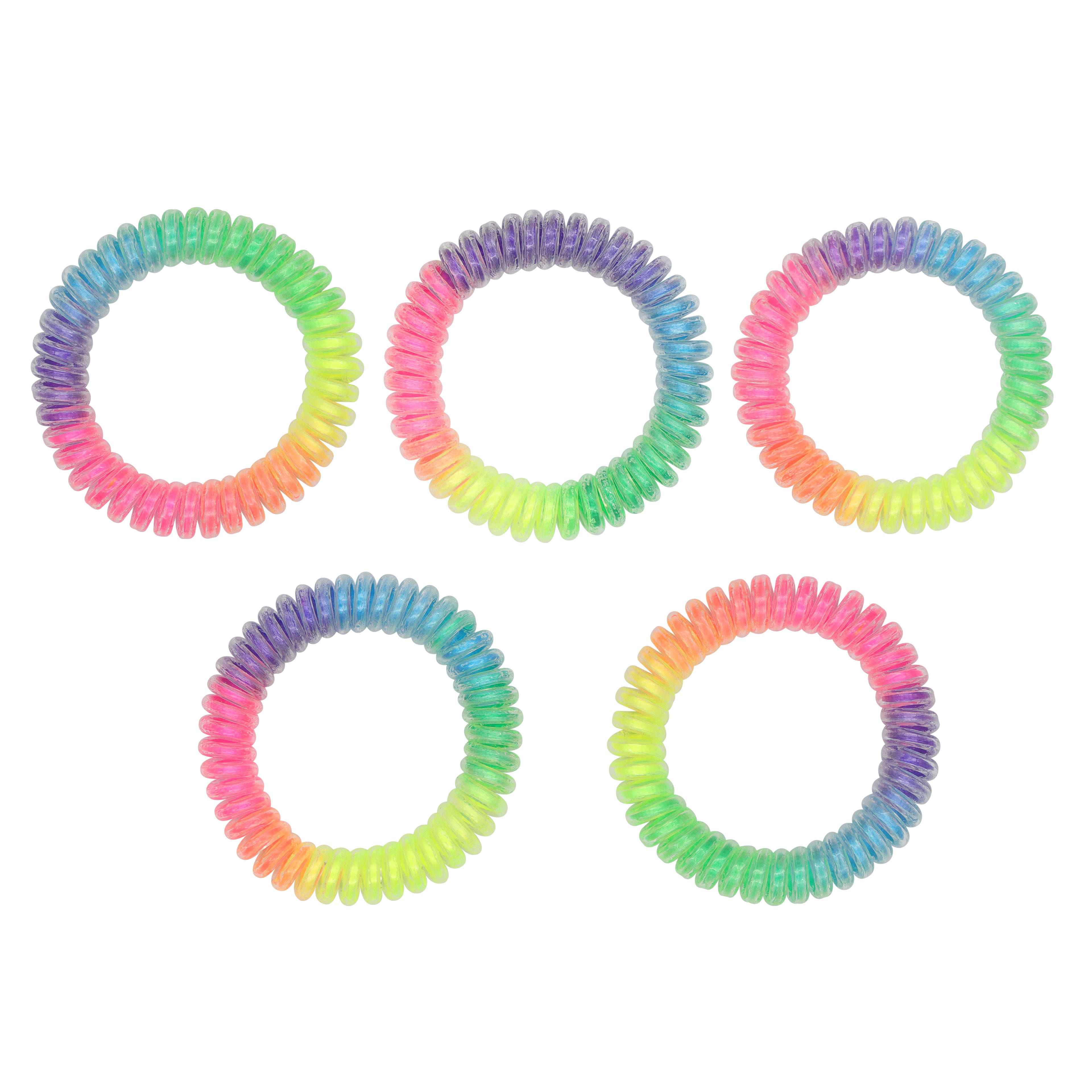 12 Packs: 5 ct. (60 total) Rainbow Coil Bracelets by Creatology&#x2122;