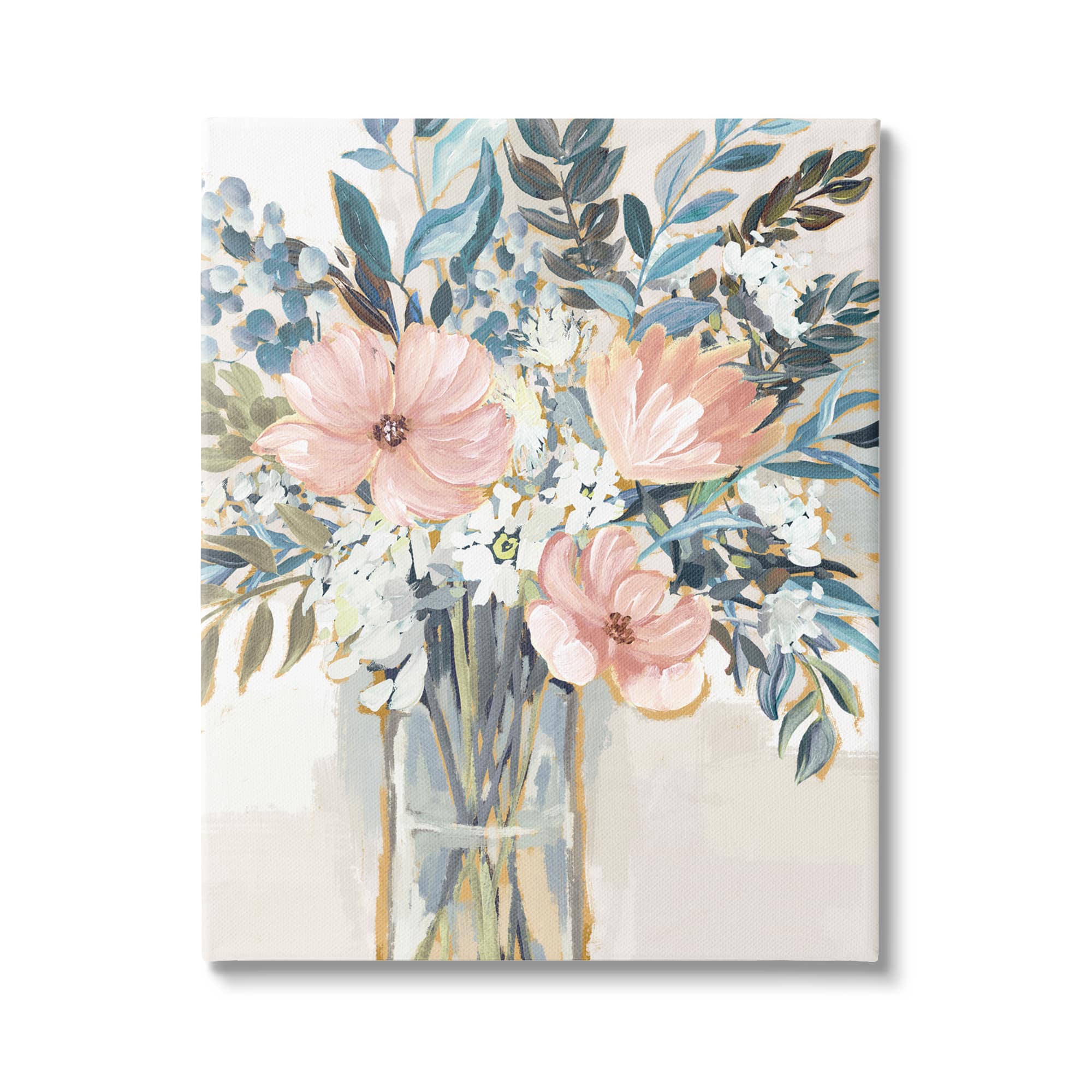 Stupell Industries Beautiful Flower Bouquet Painting Delicate Blossoms Canvas Wall Art