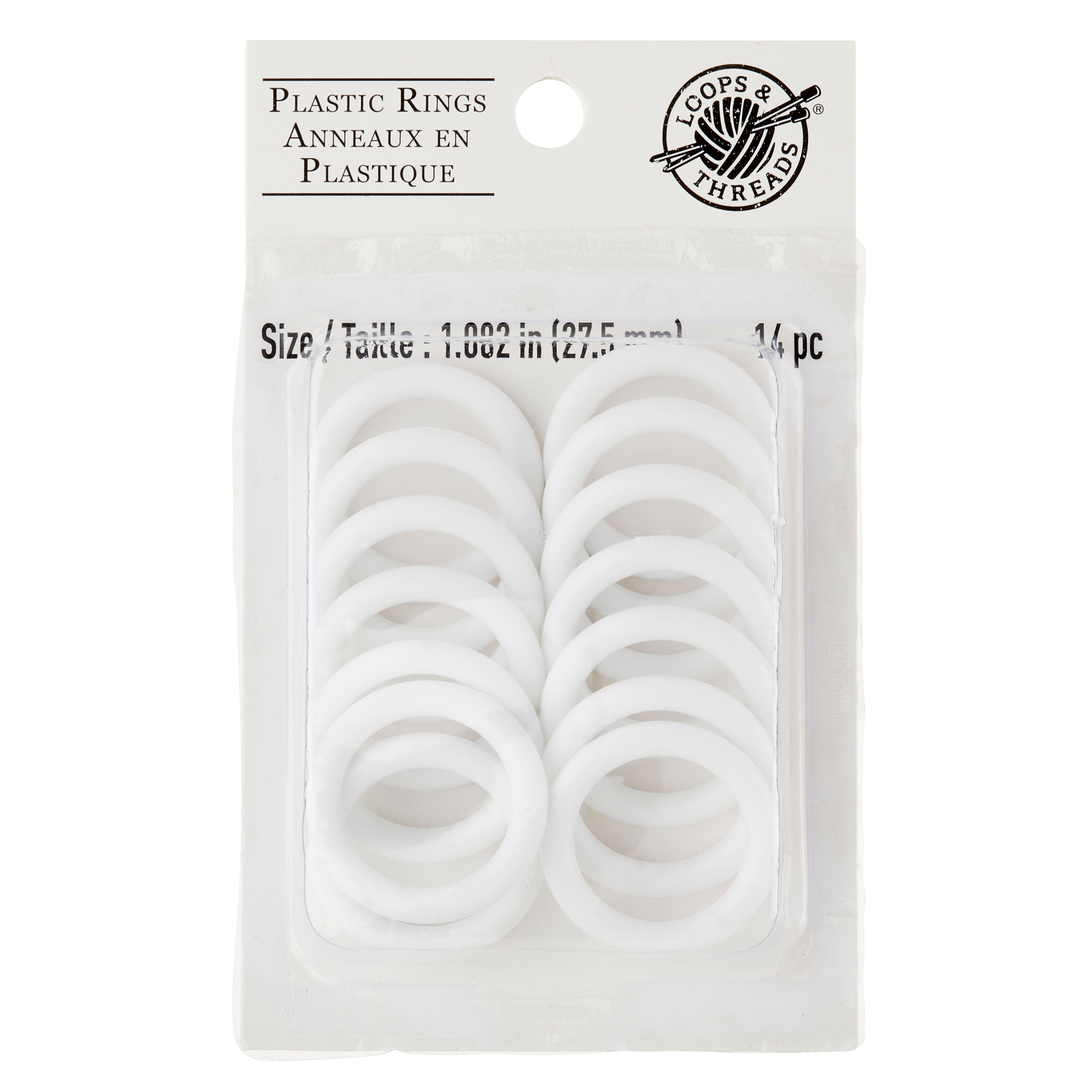 12 Packs: 14 ct. (168 total) Plastic Rings by Loops & Threads™