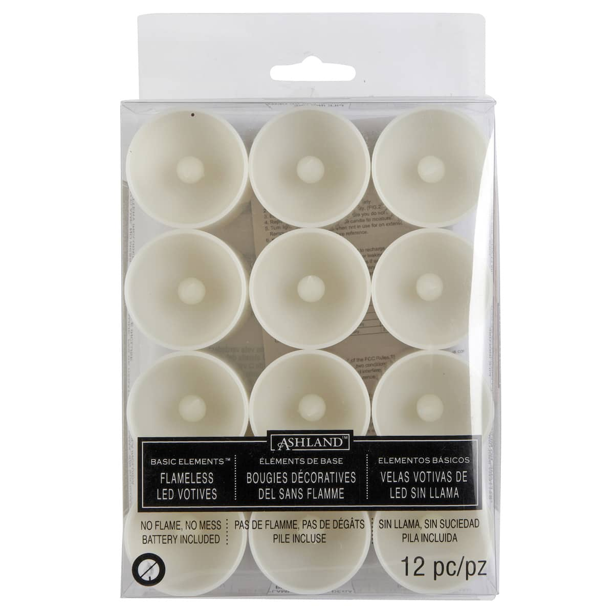 Michaels White Glitter LED Votive Candles by Ashland 12ct.