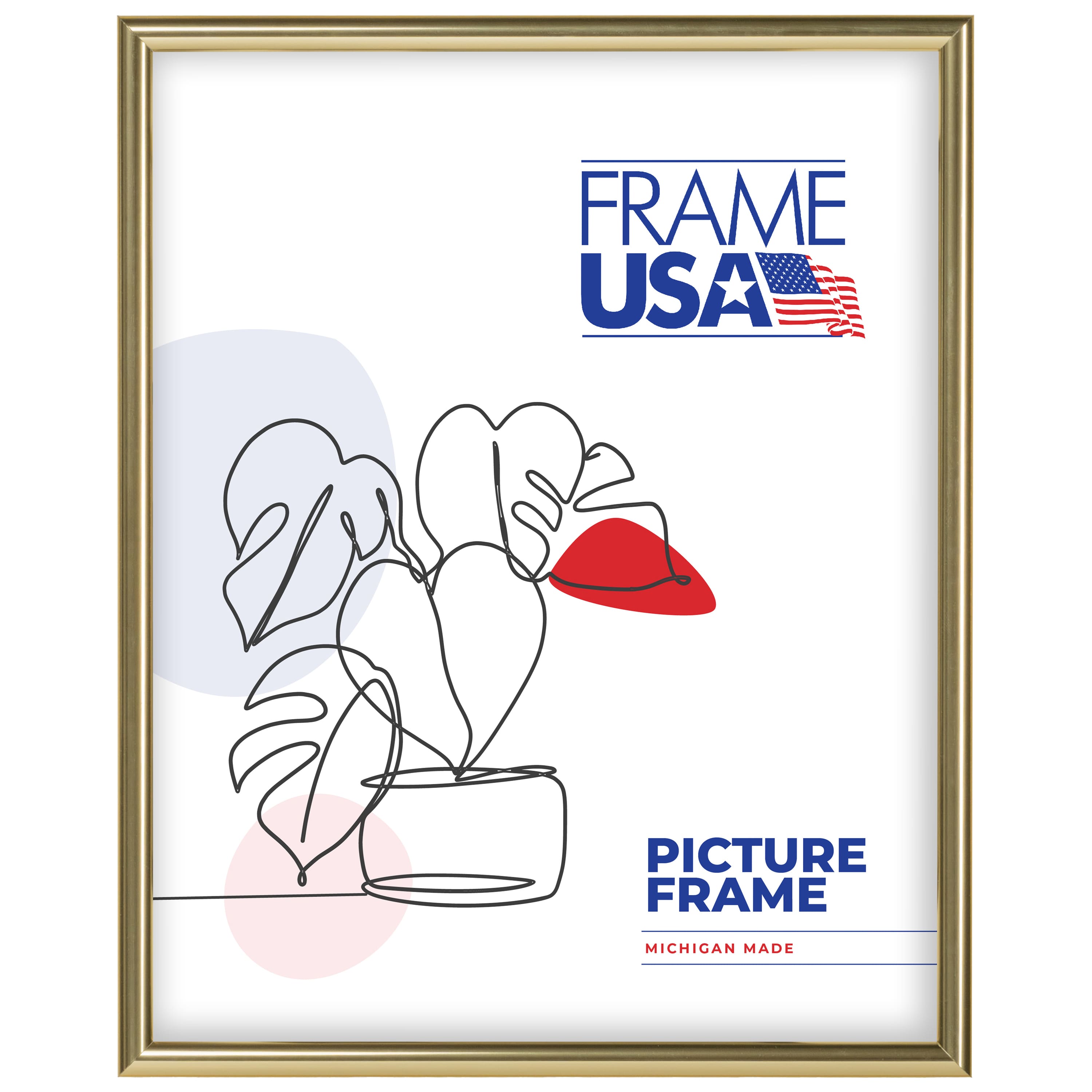 Frame USA Metal I Gold Single Image Picture Frame