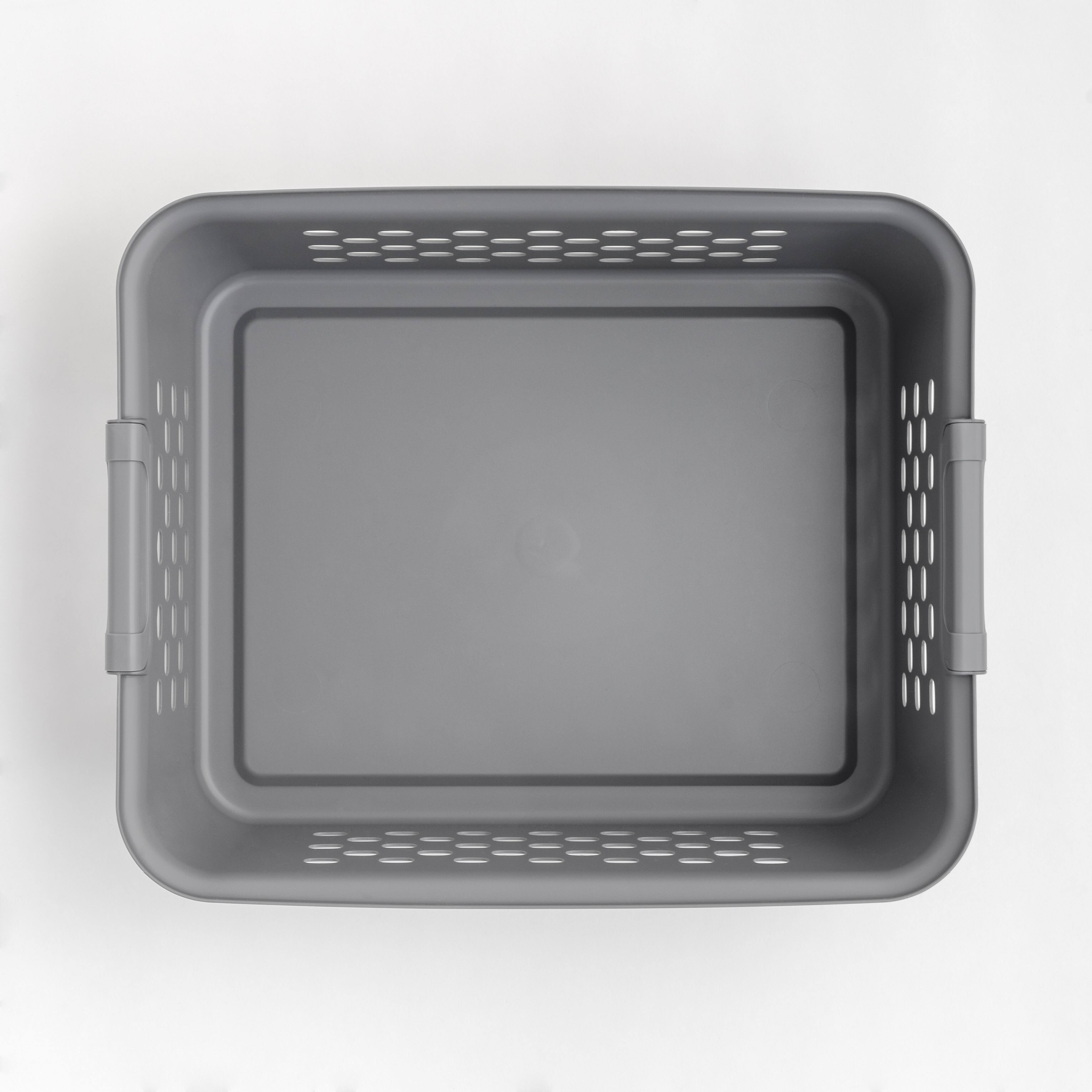 Iris&#xAE; Gray Medium Organizer Storage Basket, 4 Pack