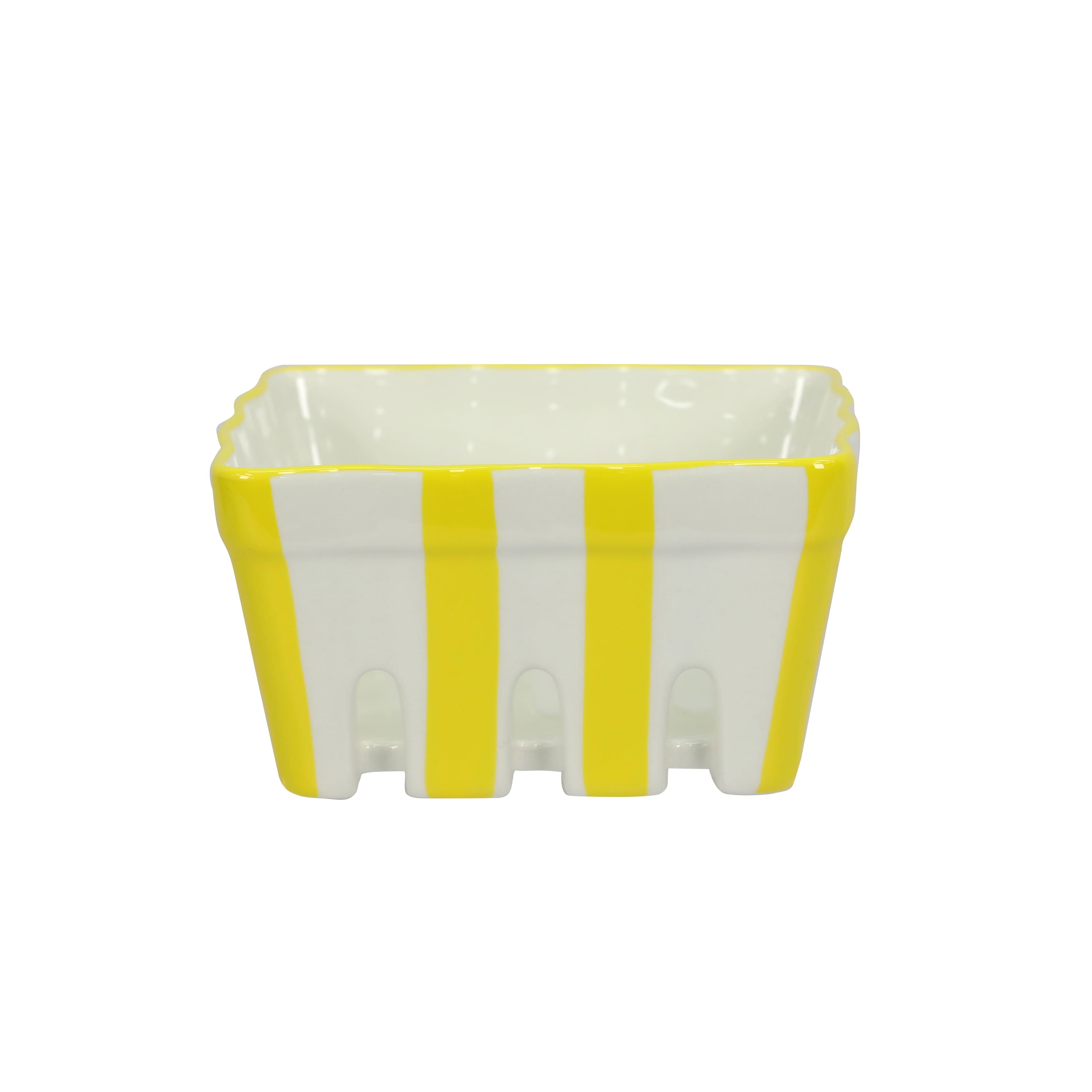 5&#x22; Yellow Ceramic Berry Basket by Celebrate It&#xAE;