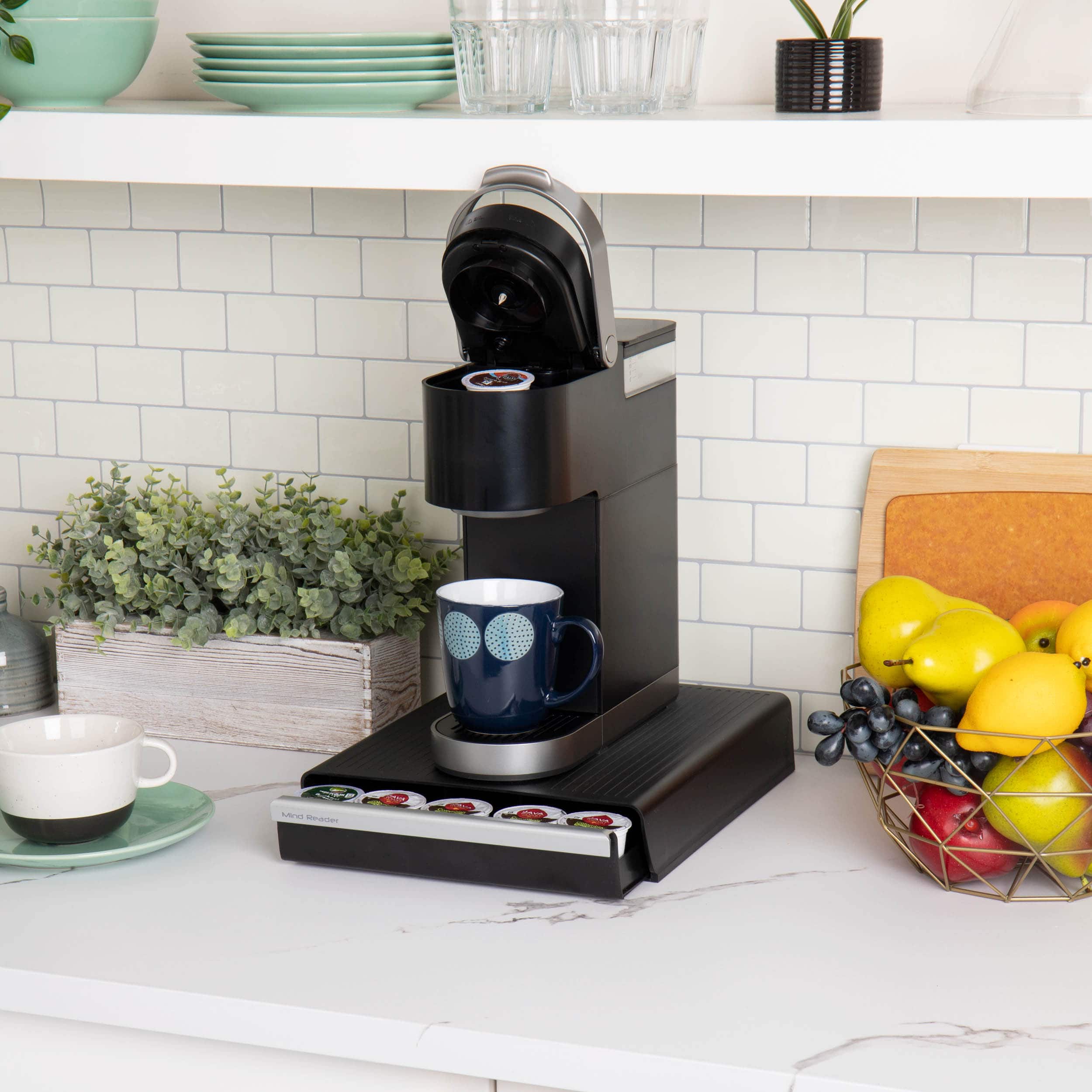 Mind Reader Black Single Serve Coffee Pod Drawer and Holder