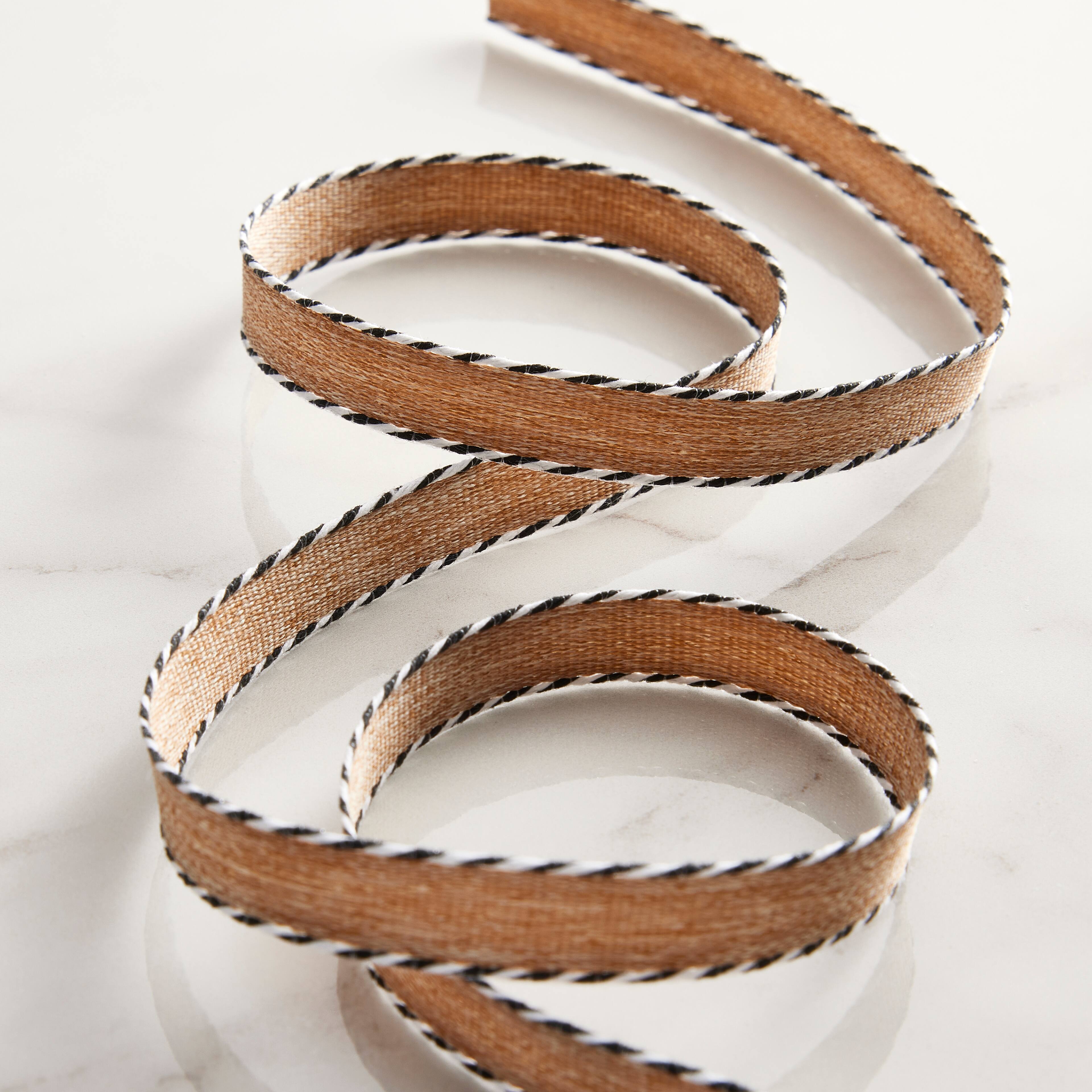 3/8&#x27;&#x27; x 7yd. Linen Twist Edge Ribbon by Celebrate It&#xAE;