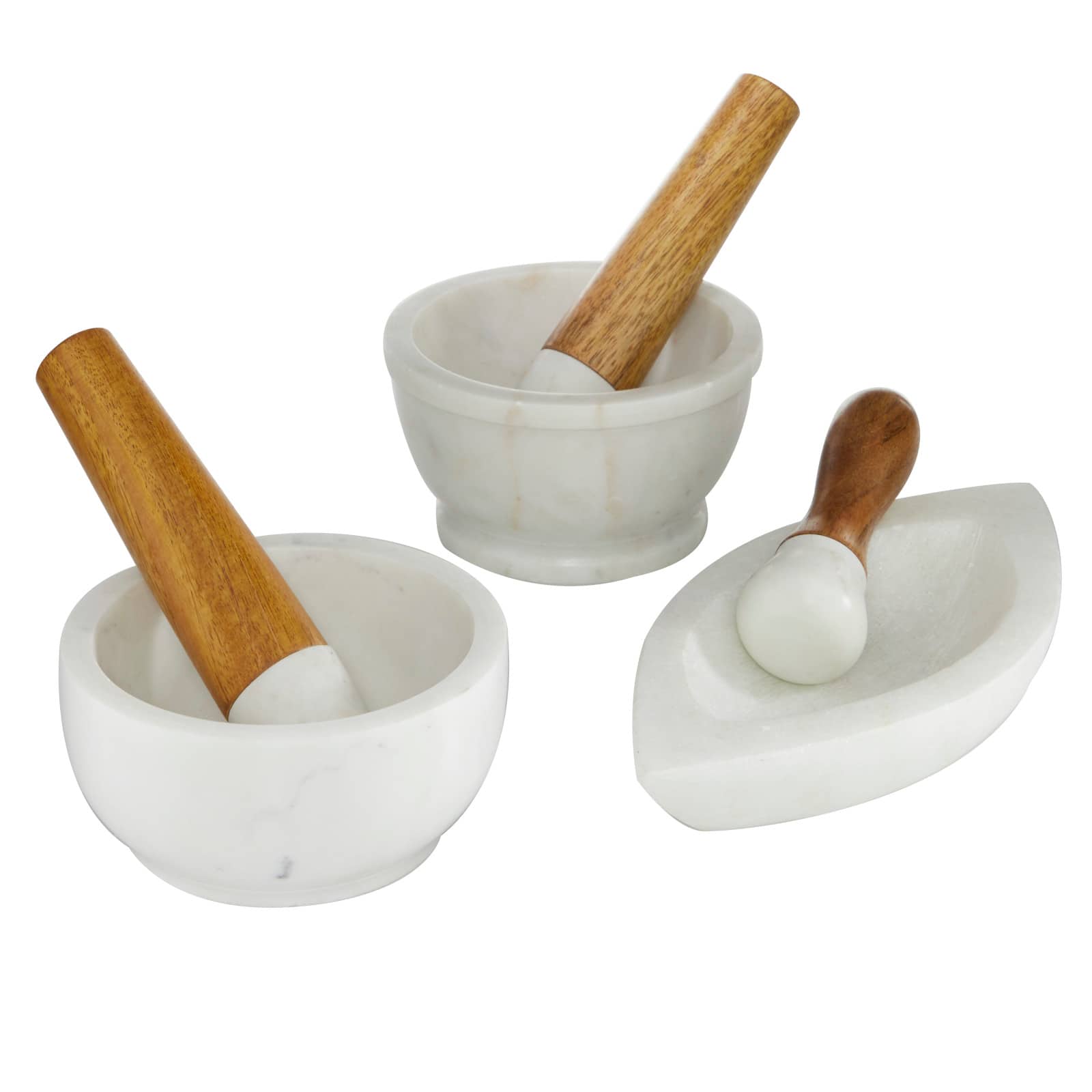 White Marble Natural Mortar & Pestle Set
