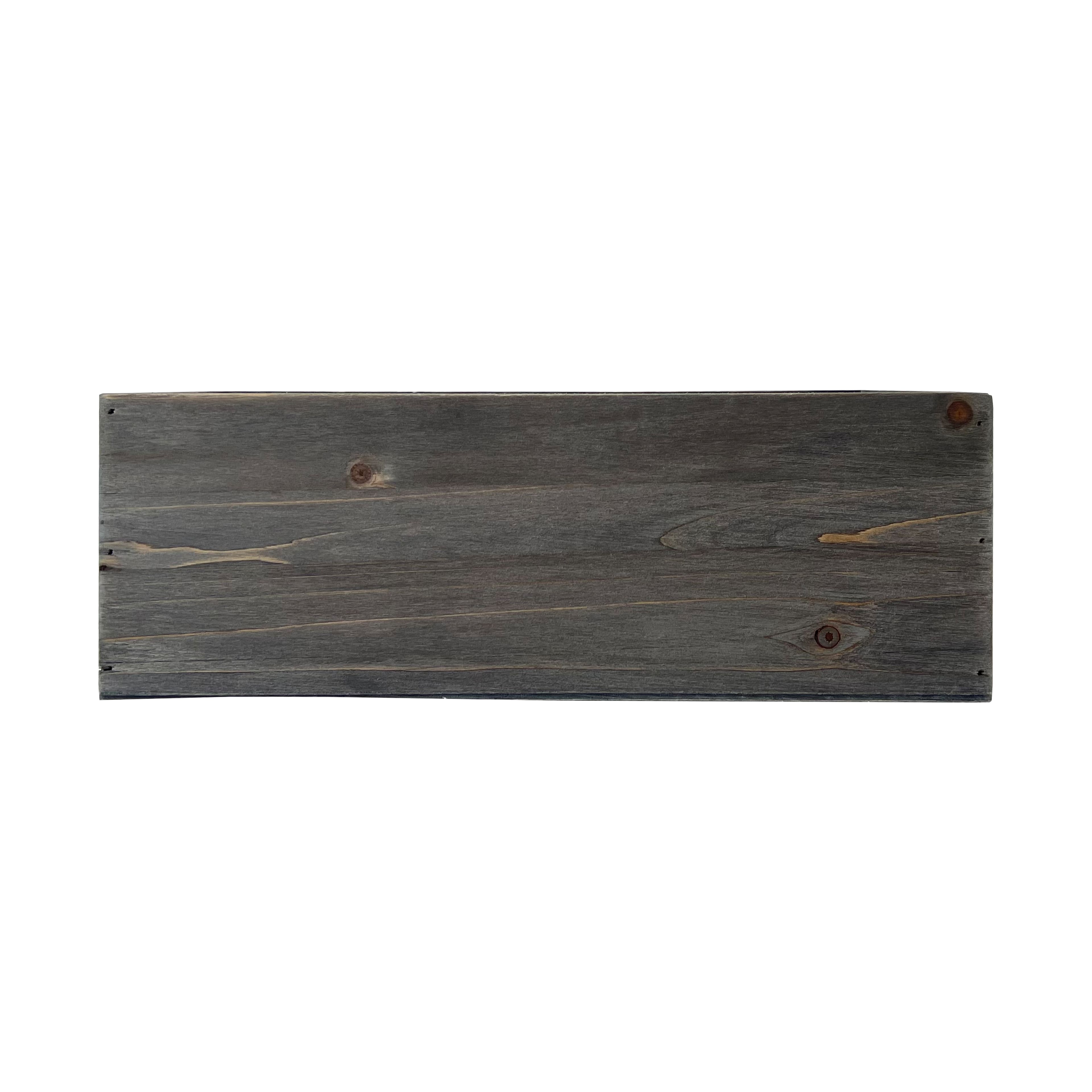12&#x22; Graywashed Wood Box by Make Market&#xAE;
