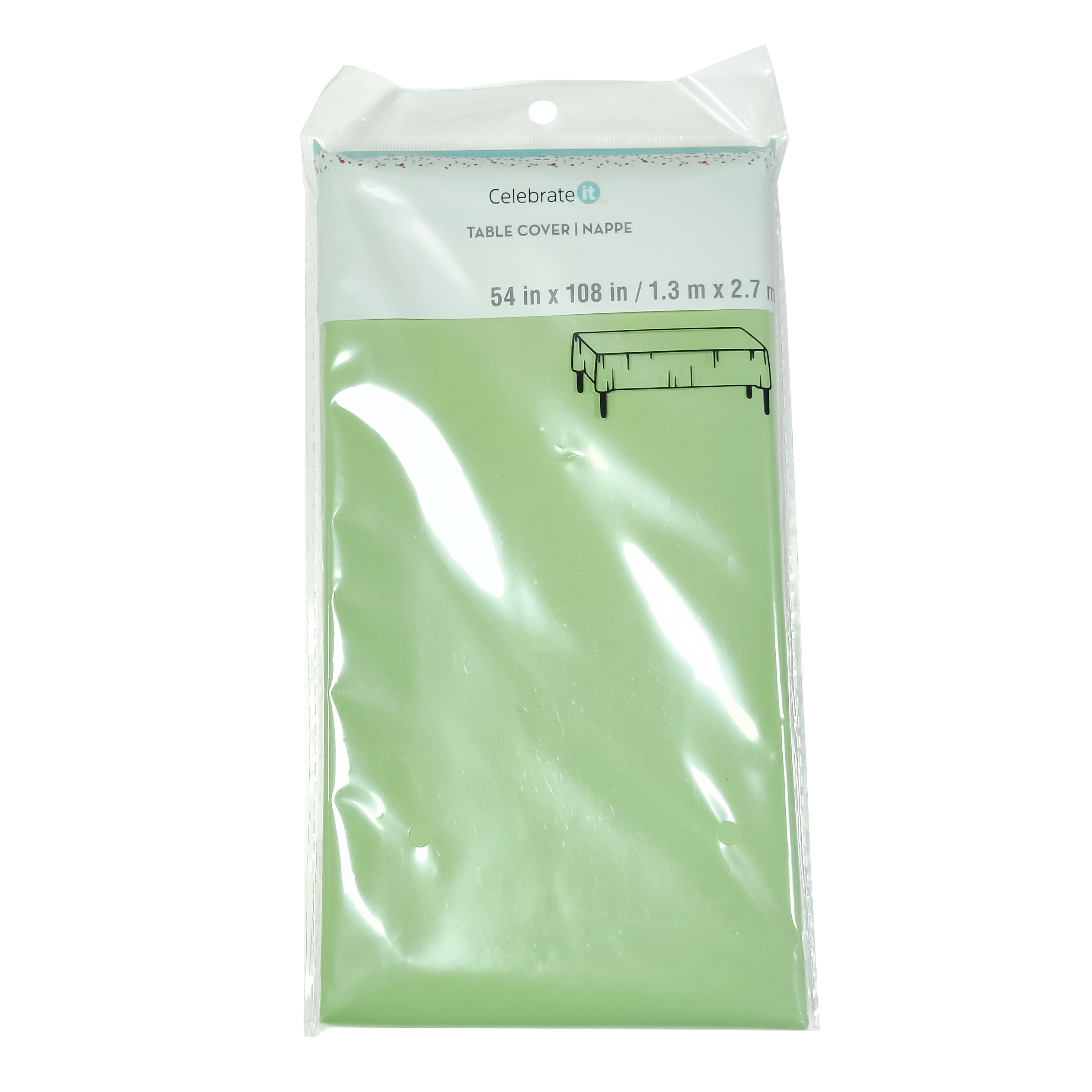 54&#x22; x 108&#x22; Baby Mint Plastic Table Cover by Celebrate It&#x2122;