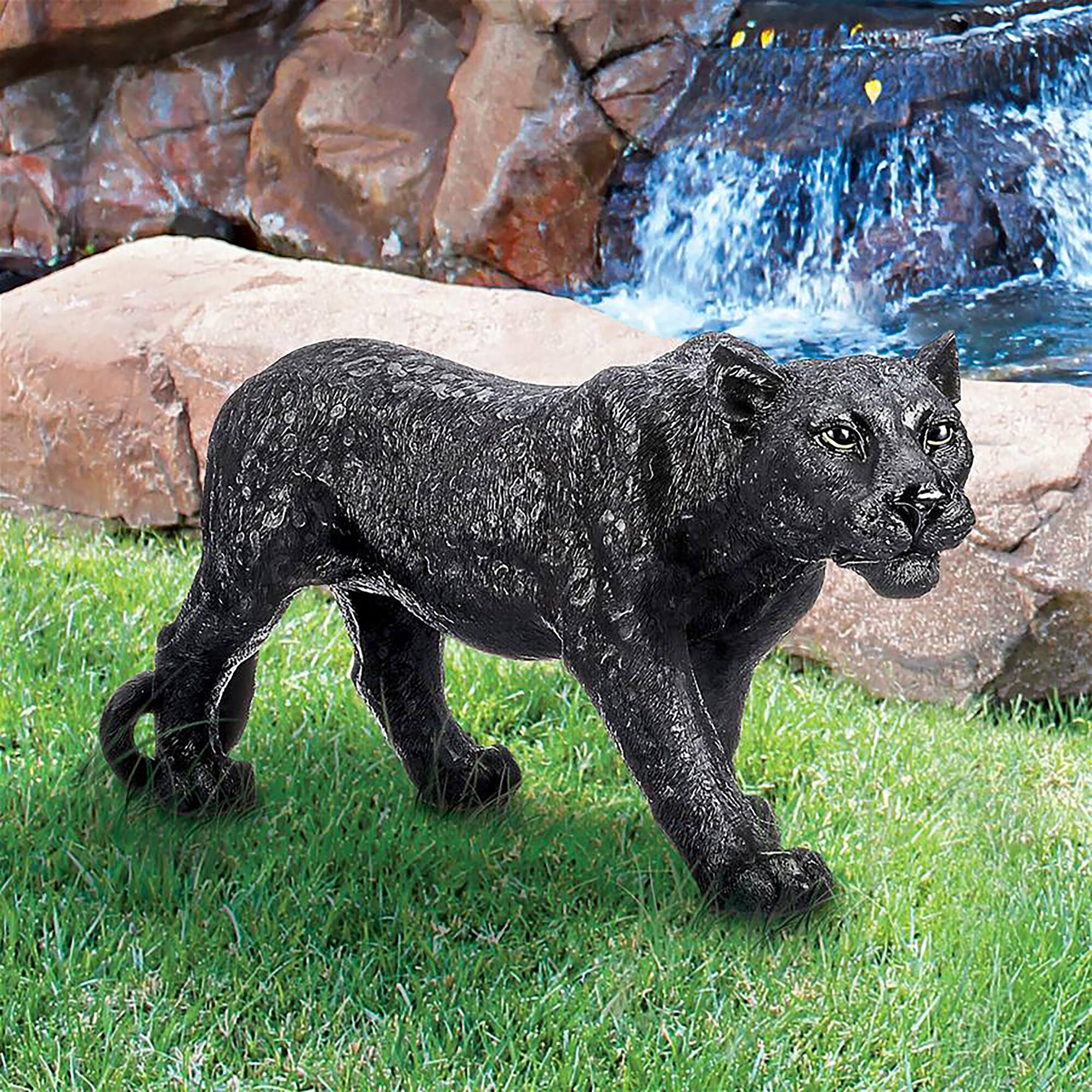 Design Toscano 22&#x22; Shadowed Predator Black Panther Statue